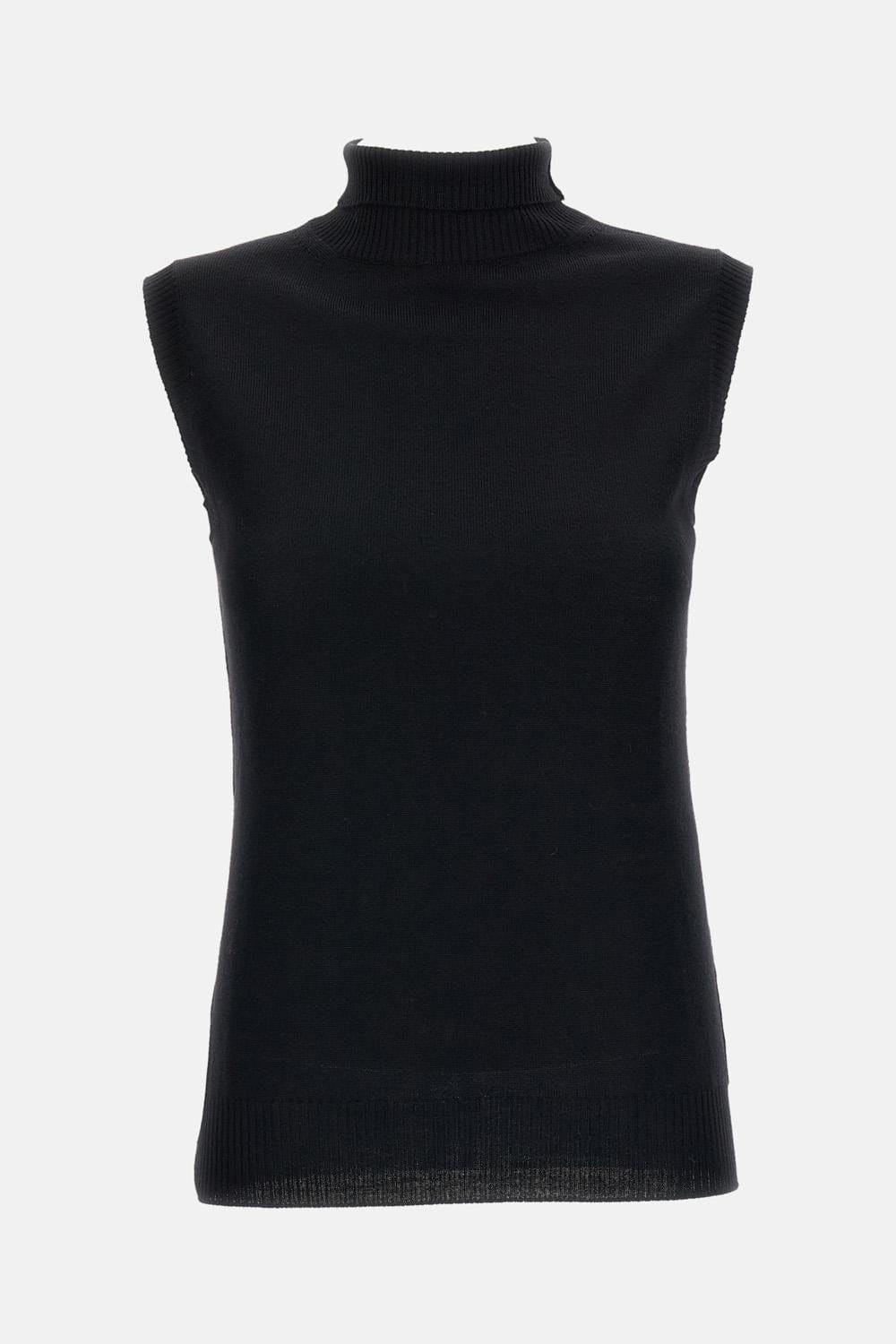 Sportmax GILET IN MAGLIA A COLLO ALTO