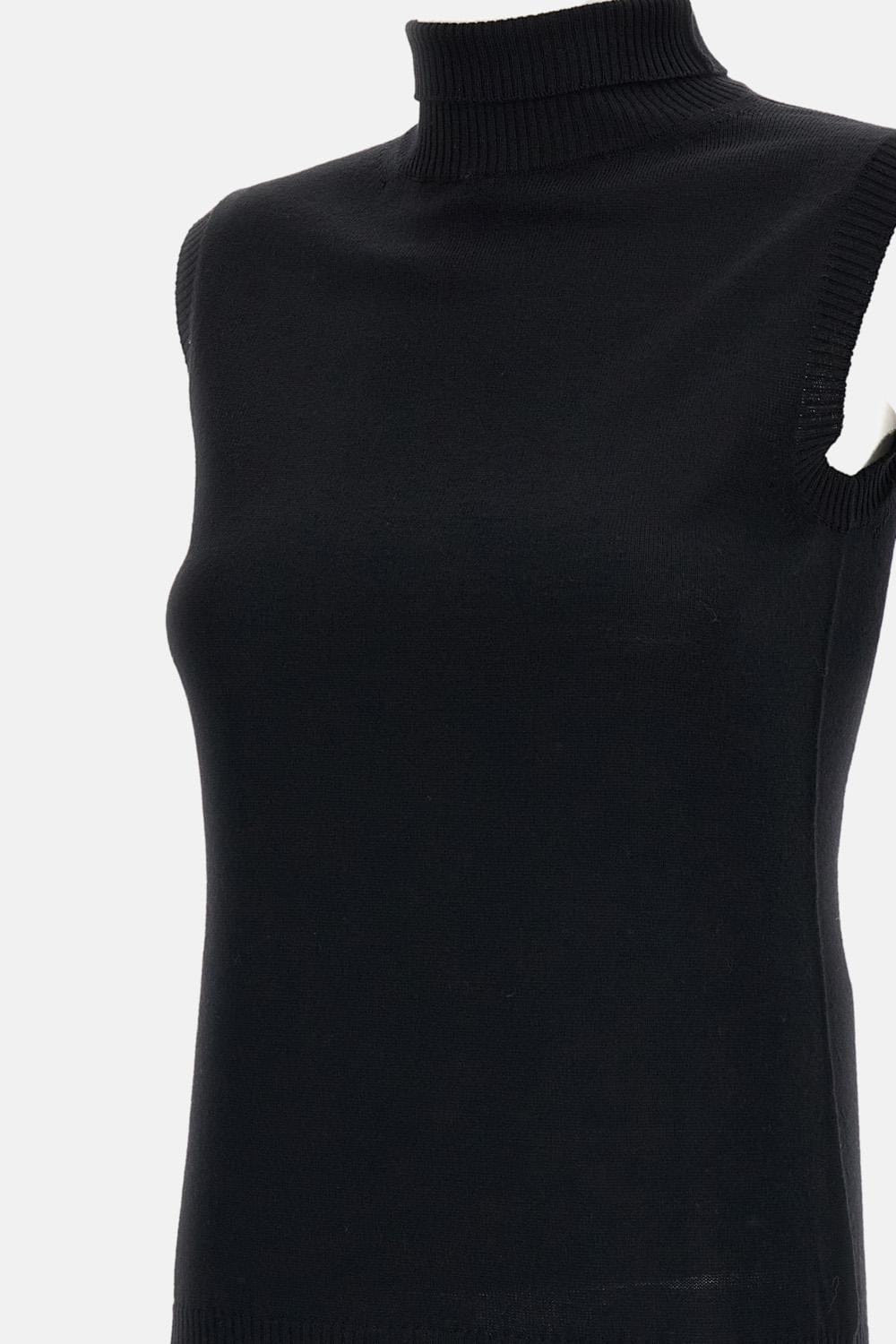 Sportmax GILET IN MAGLIA A COLLO ALTO