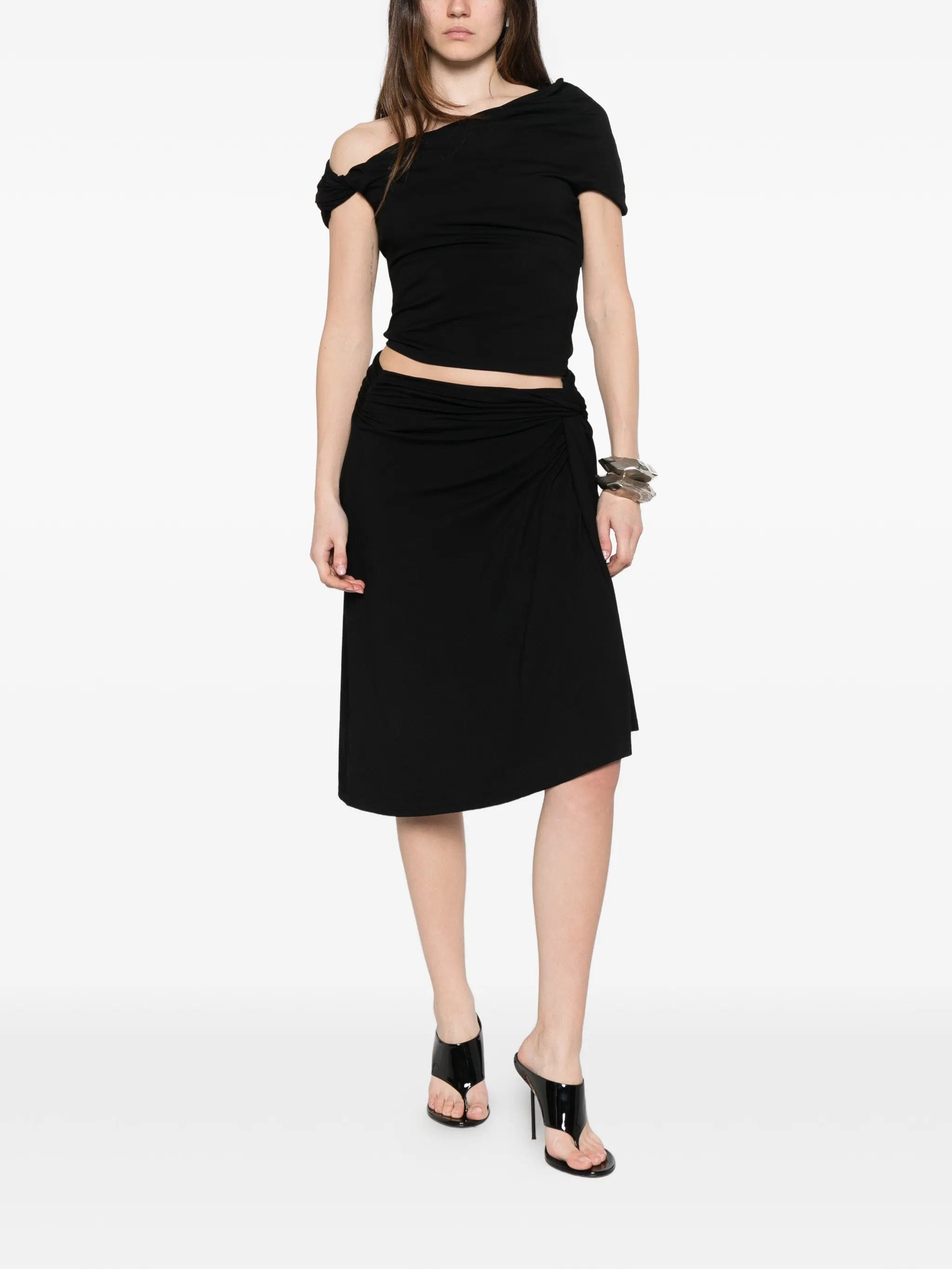 Paris Georgia Ida knotted midi skirt