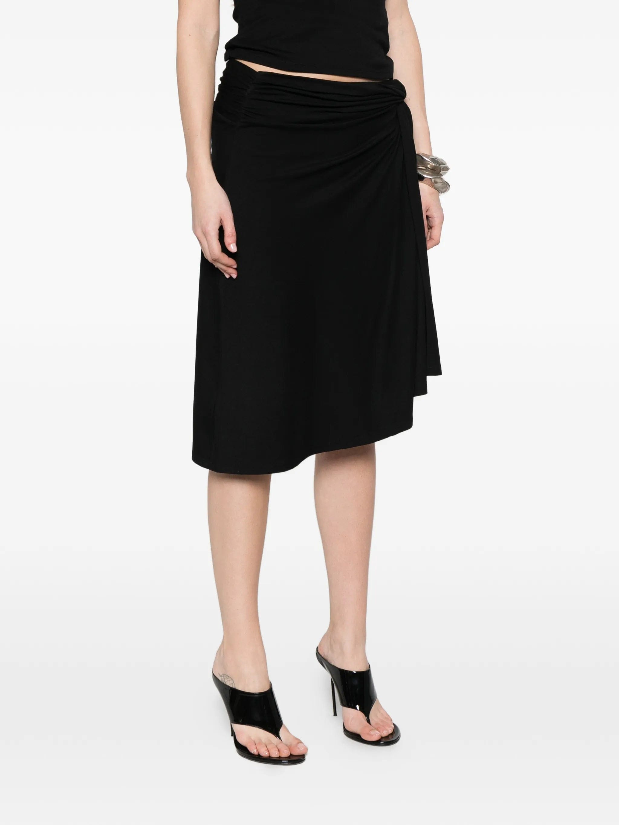 Paris Georgia Ida knotted midi skirt
