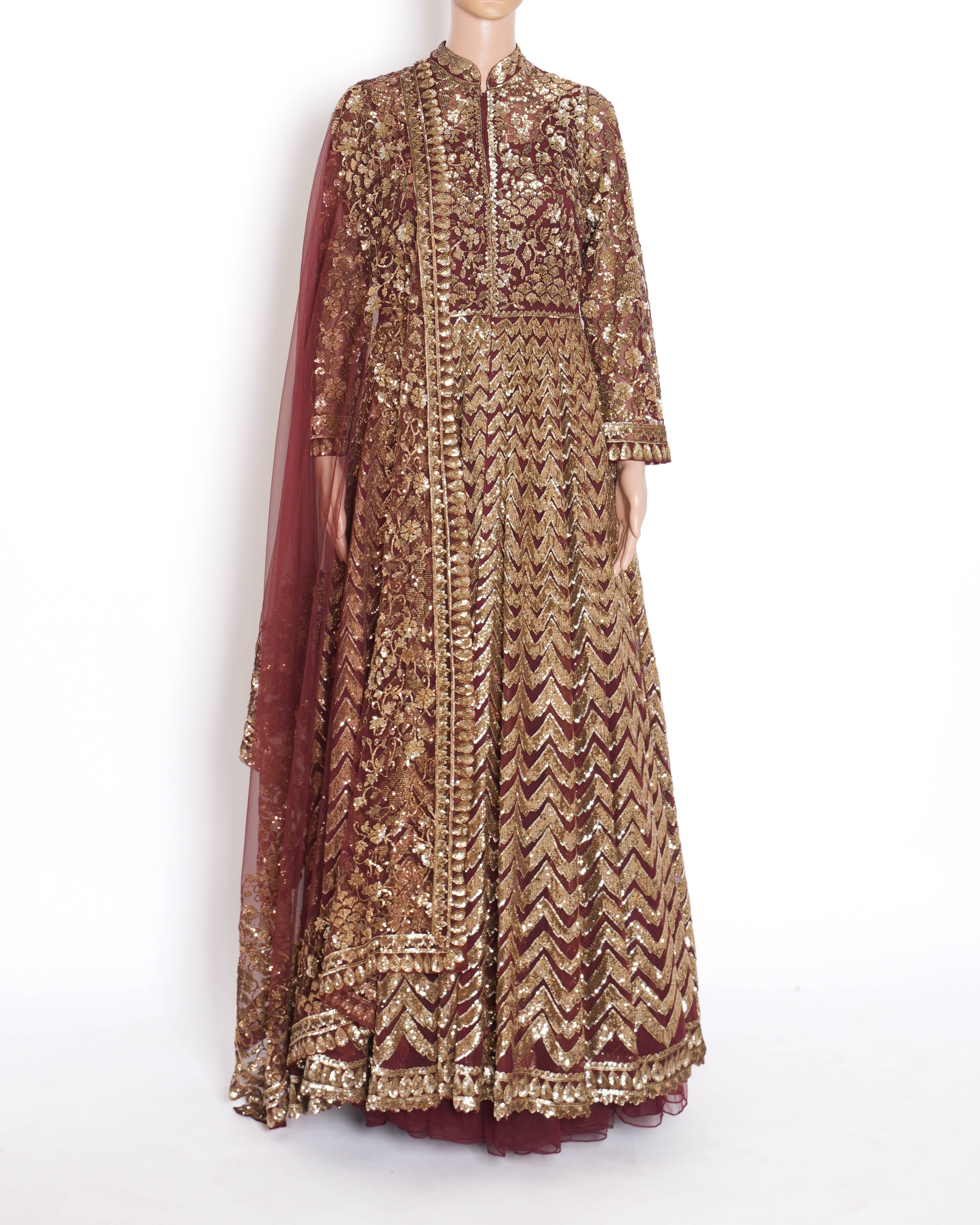 Pankaj & Nidhi Pankaj and Nidhi Long Jacket and lehenga set of 4