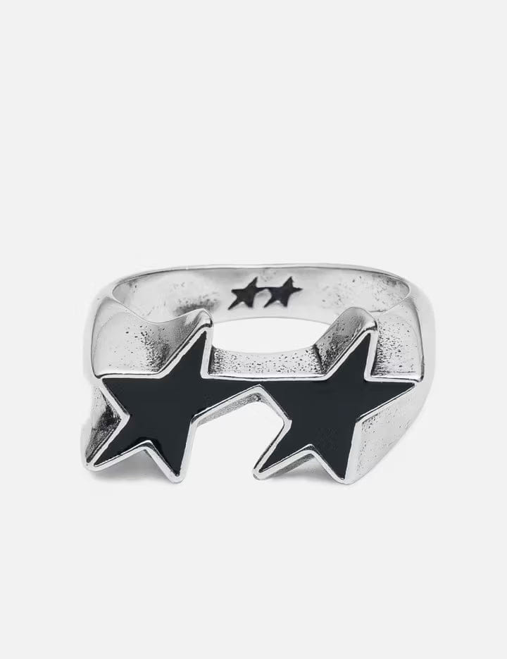 Twojeys Icon Black Enameled Single Ring