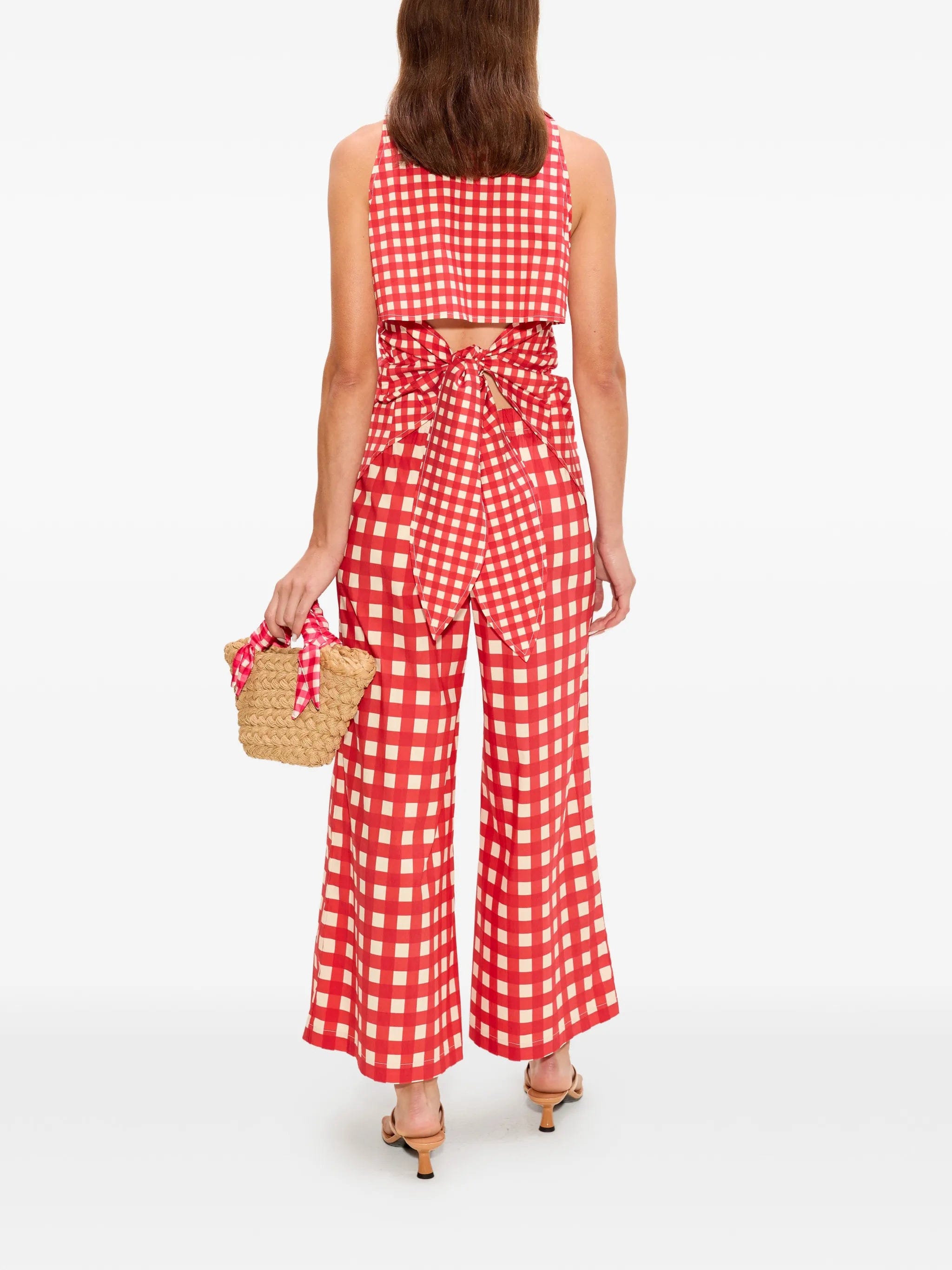 Simon Miller Toni gingham cropped palazzo pants