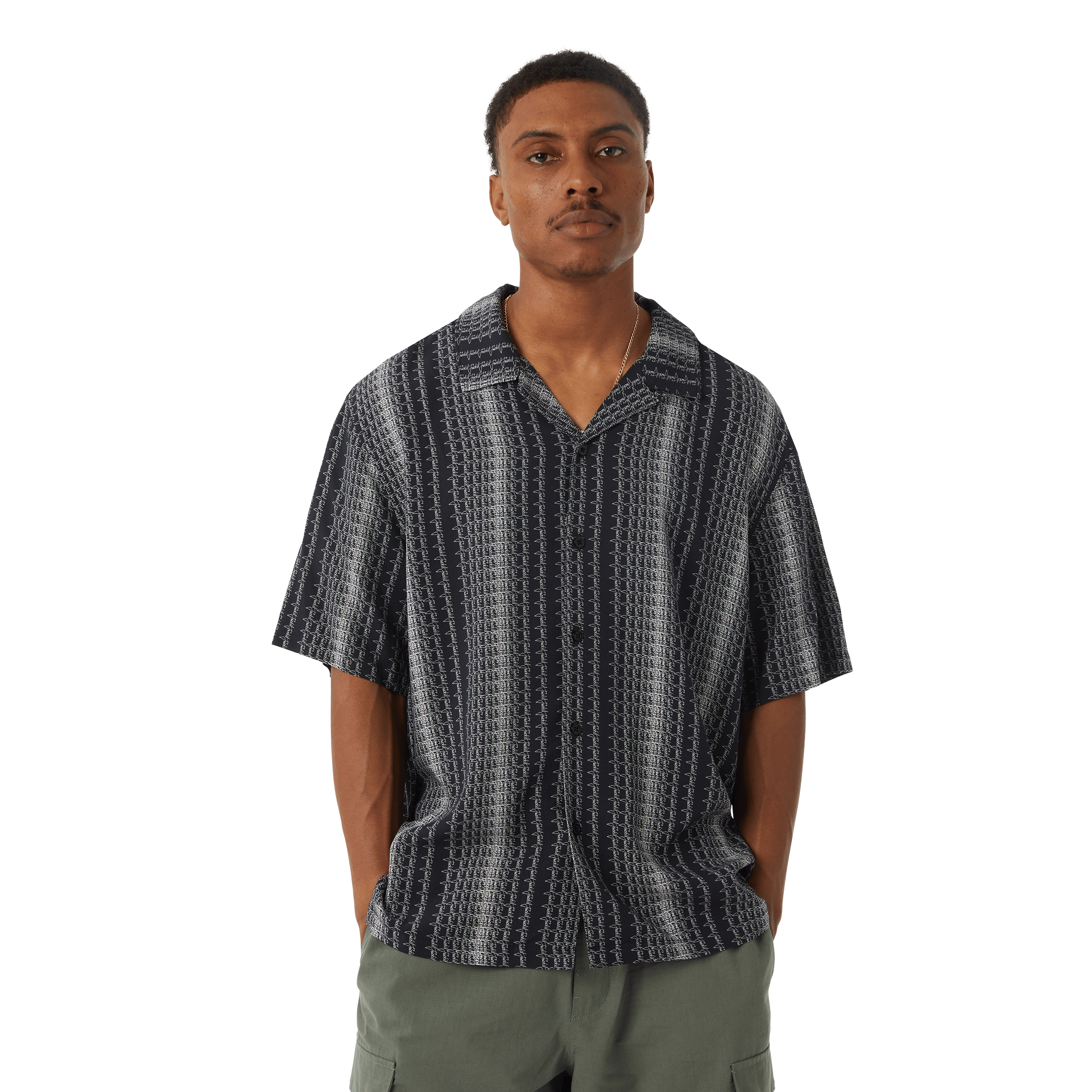 HUF Script Stripe Resort Shirt