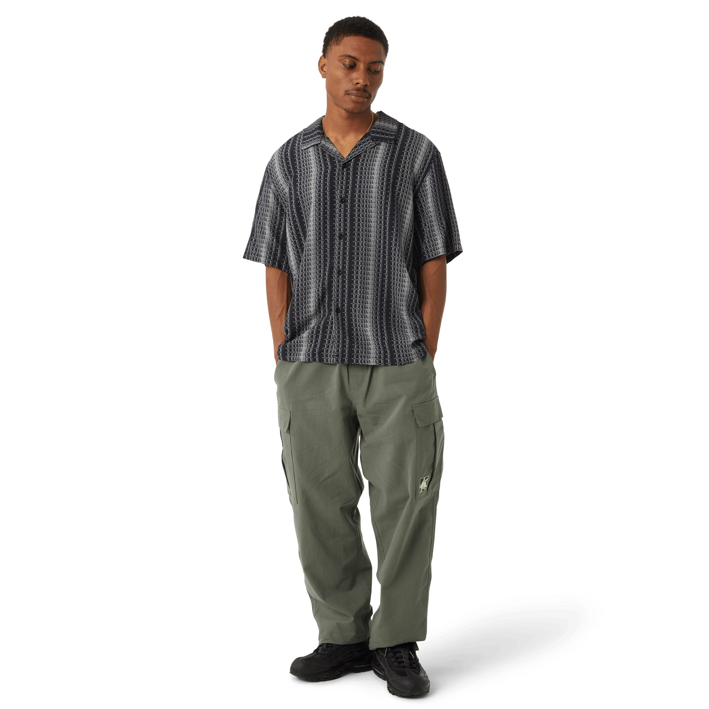 HUF Script Stripe Resort Shirt