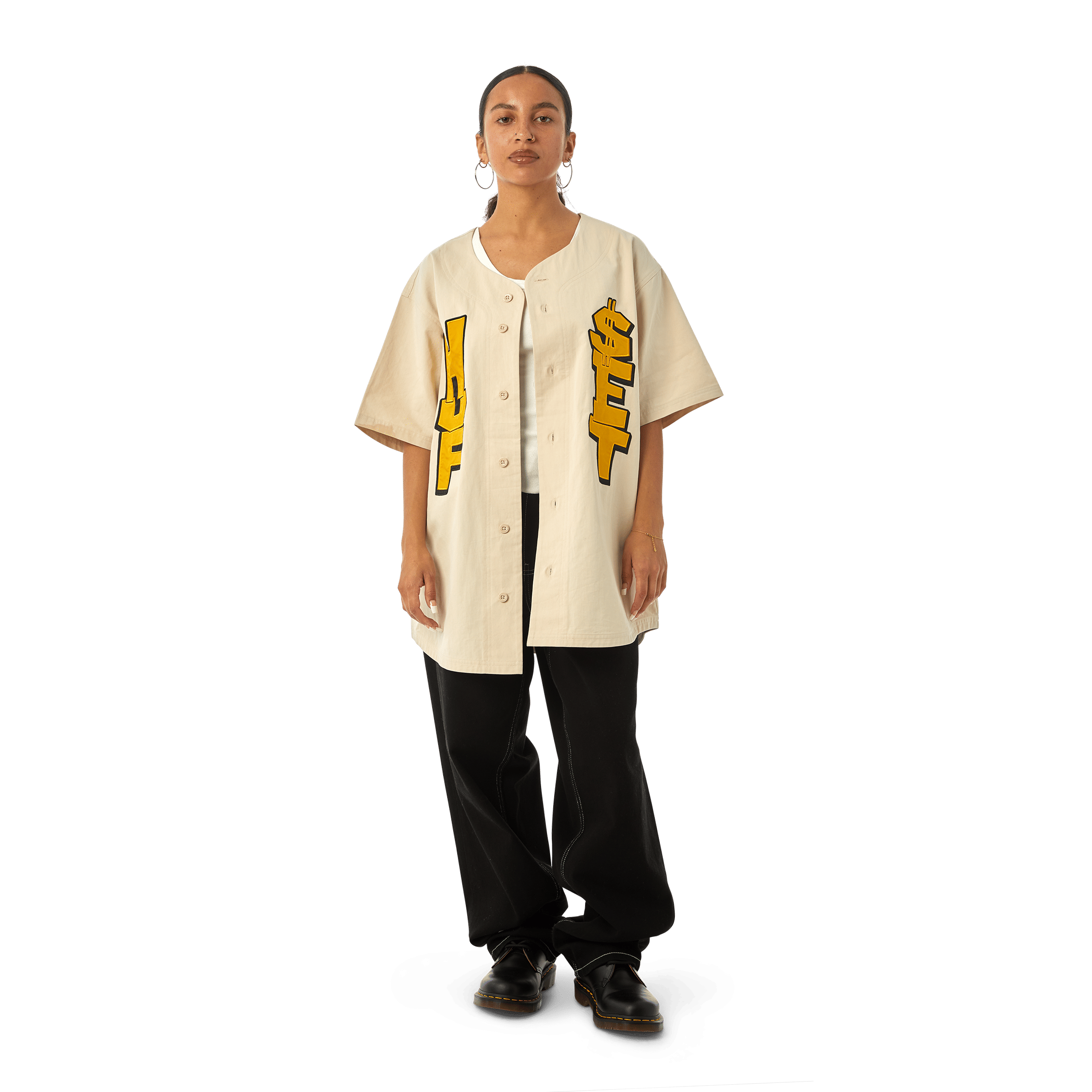 Huf Team Baseball Jersey (Bone)