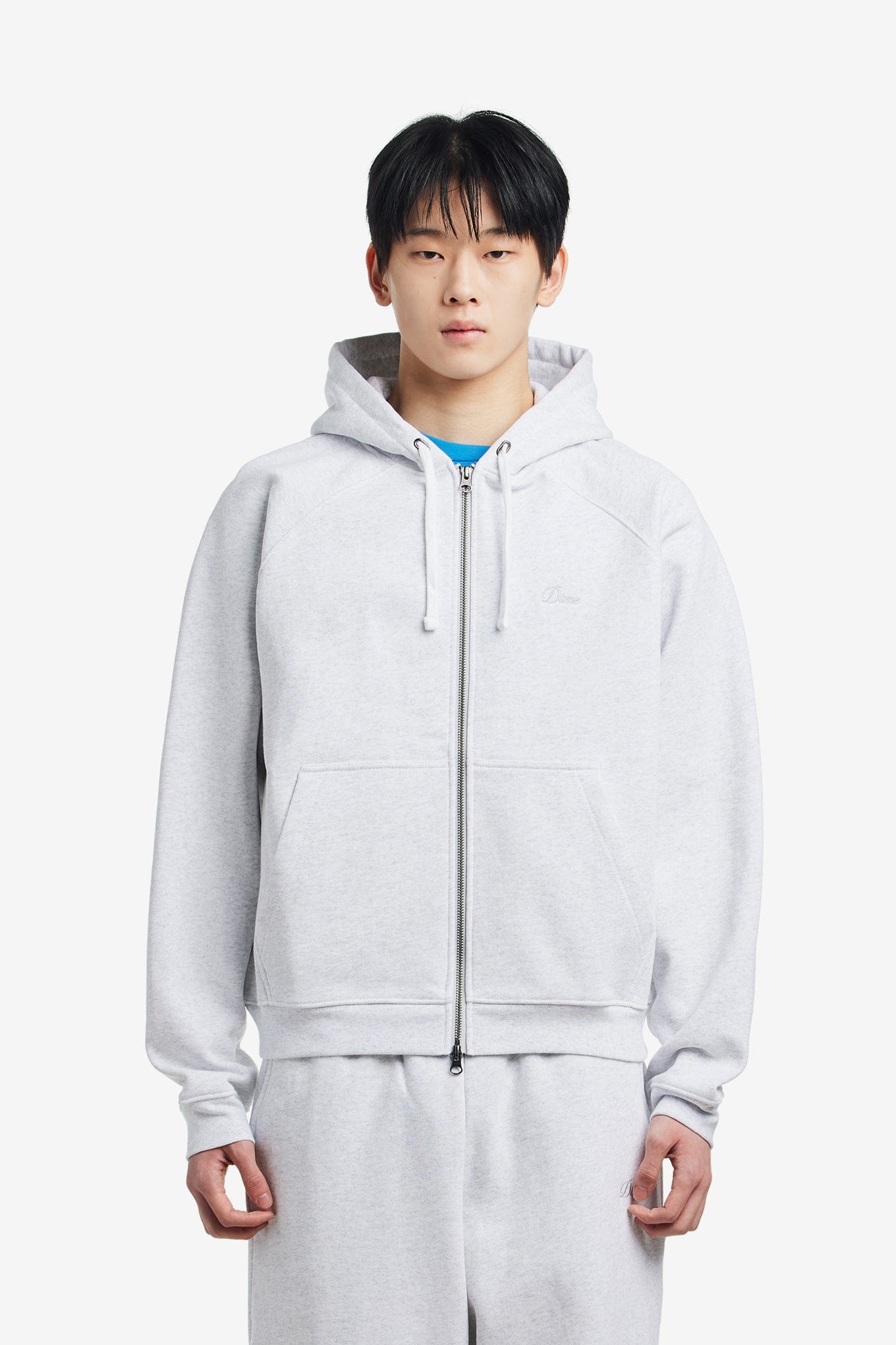 DIME CURSIVE SMALL LOGO ZIP HOODIE