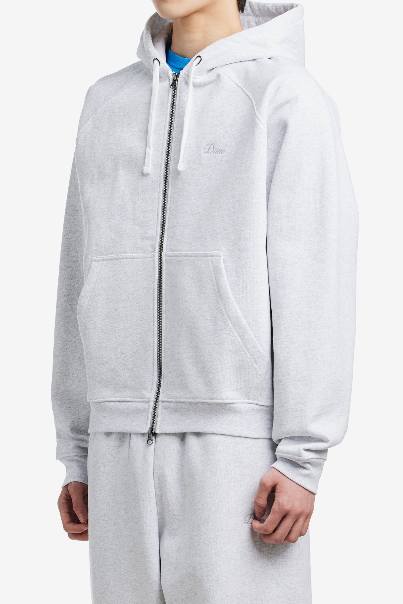 DIME CURSIVE SMALL LOGO ZIP HOODIE