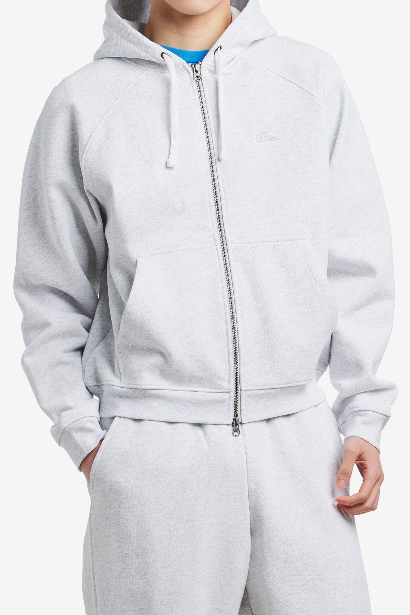 DIME CURSIVE SMALL LOGO ZIP HOODIE