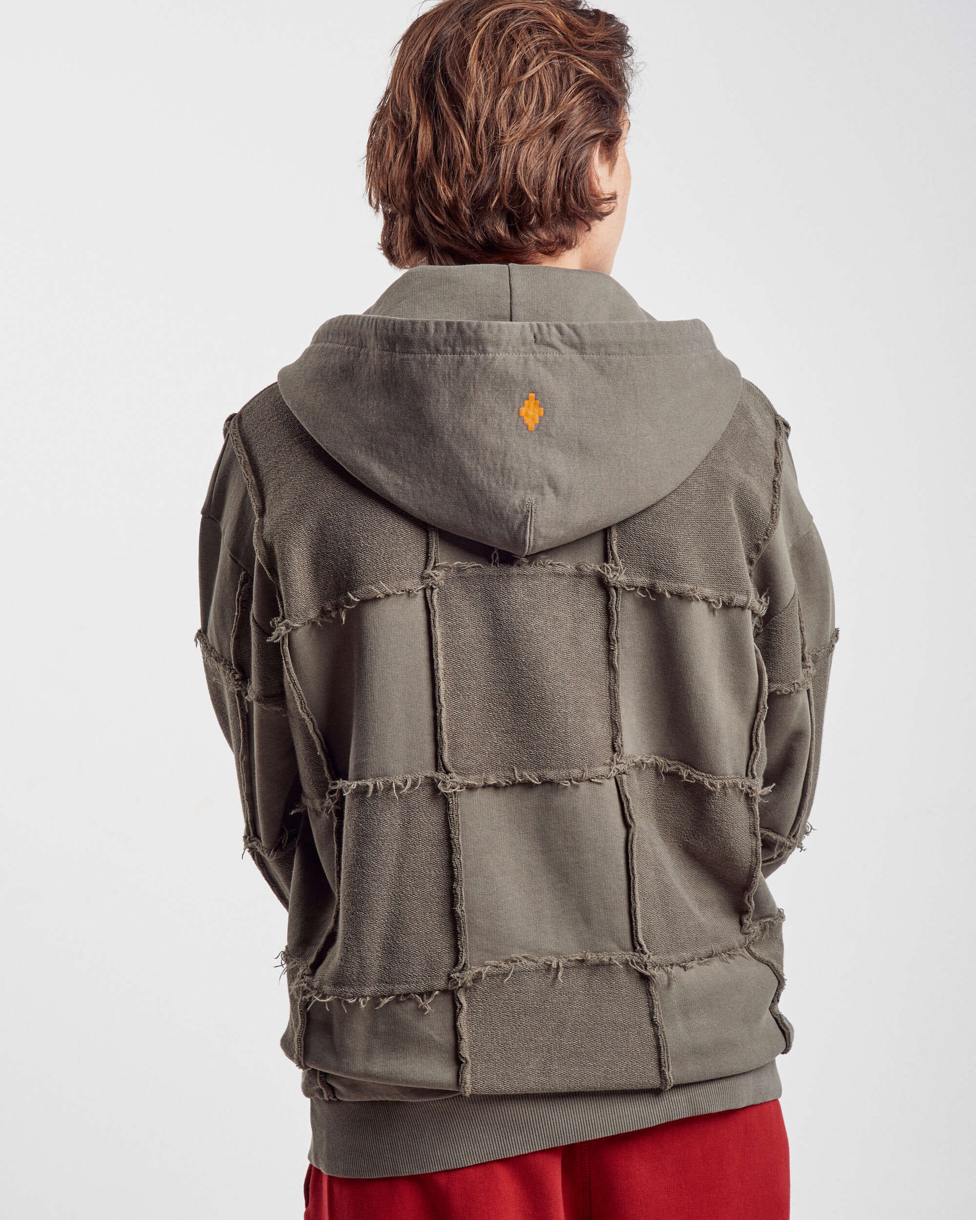 Marcelo Burlon Sudadera con capucha Marcelo Burlon Logo Check Over Full Zip Men's Hoodie para hombre