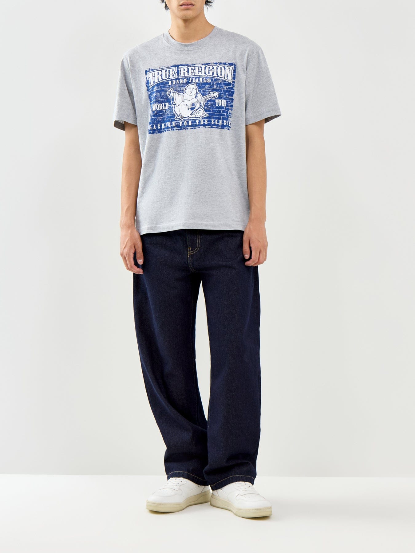 True Religion Brick Buddha Graphic T - Shirt Grey
