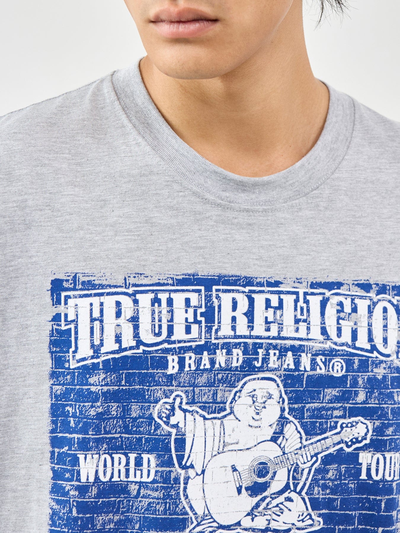 True Religion Brick Buddha Graphic T - Shirt Grey