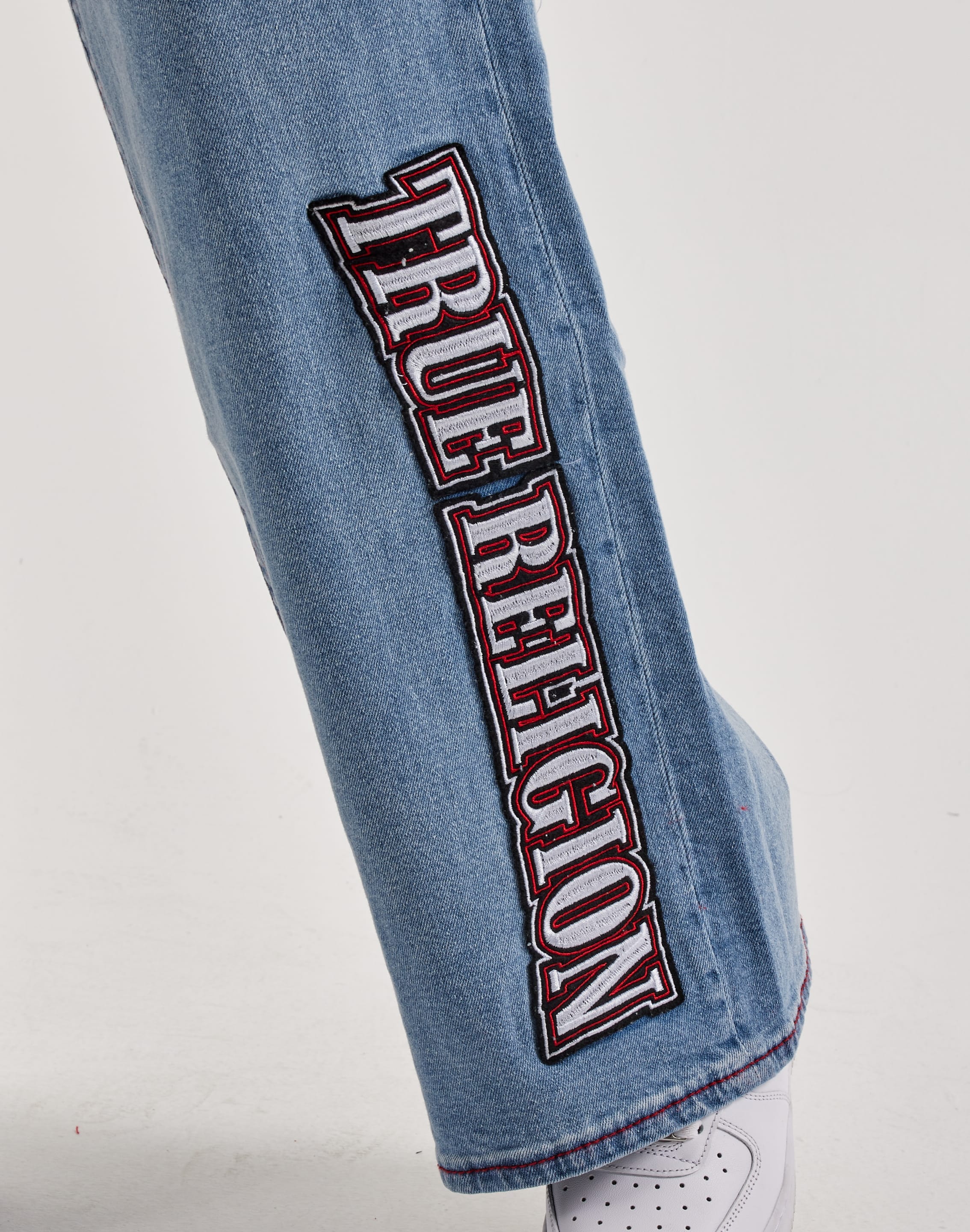 True Religion Bobbi Sporty Applique Baggy Denim Jeans