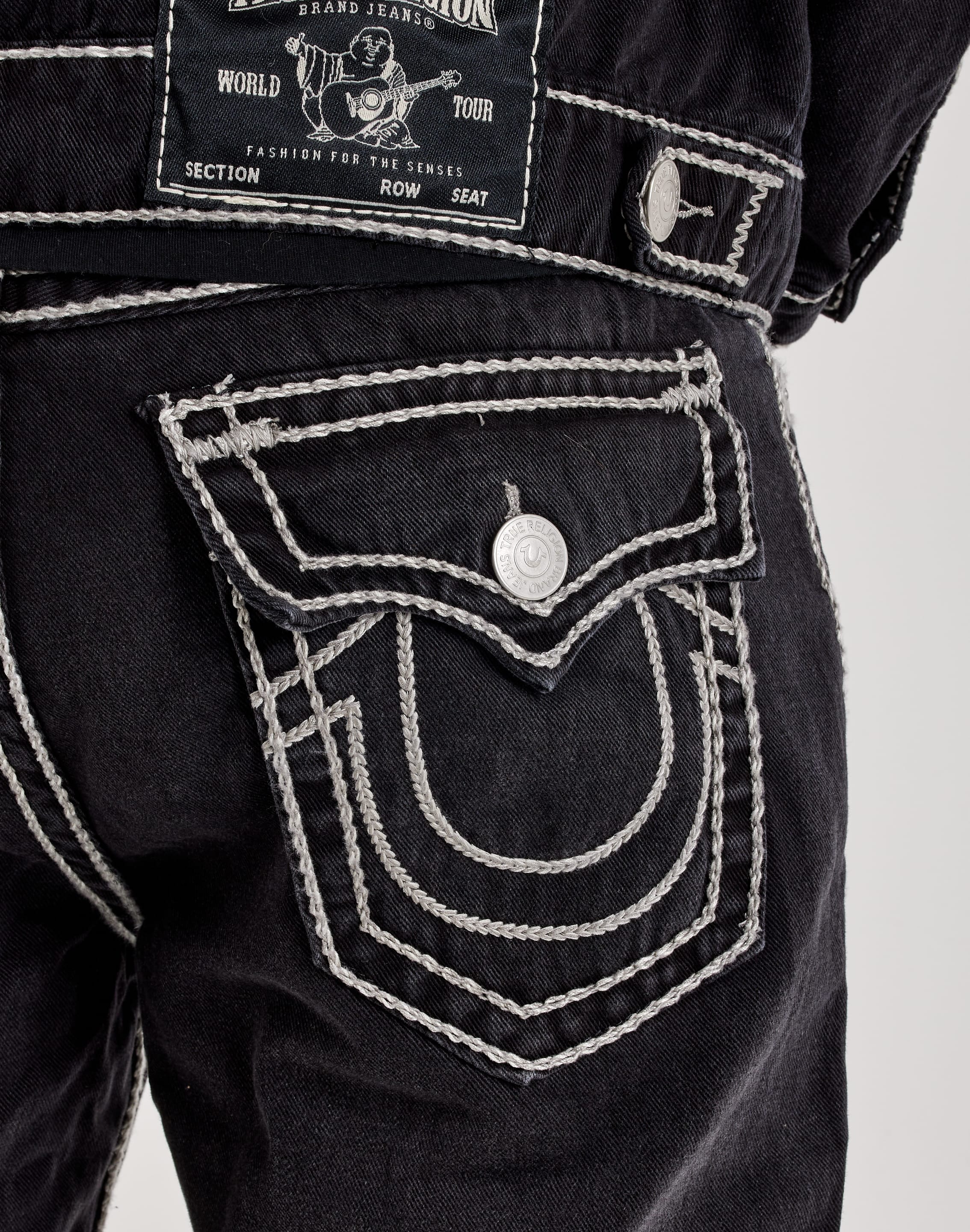 True Religion Ricky Super T Rope Stitch Slim Denim Jeans