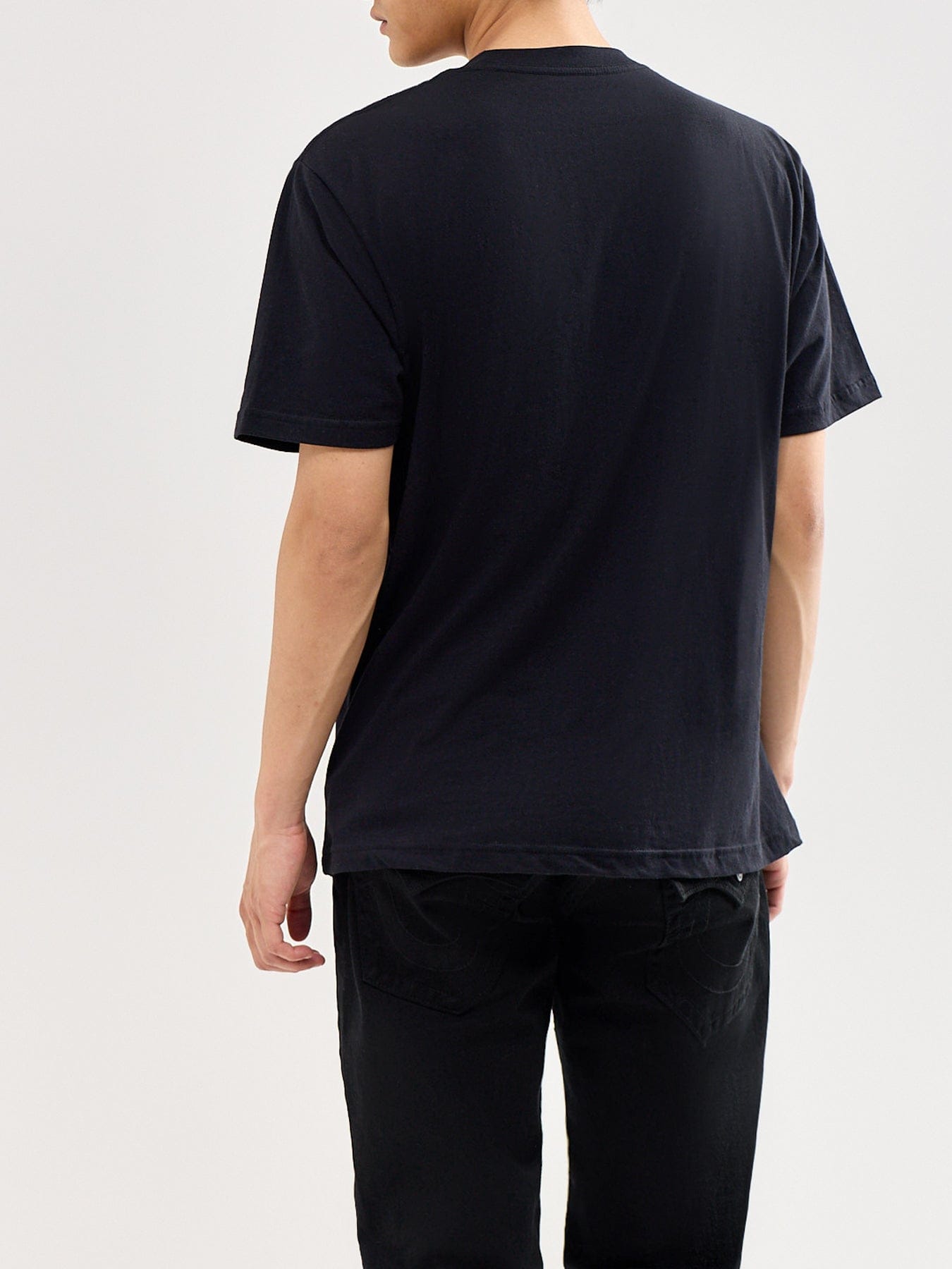 True Religion Checkered Buddha T - Shirt Black