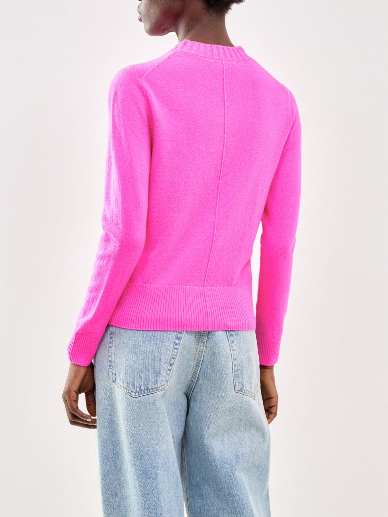 Chinti & Parker Cropped Sporty Sweater Pink