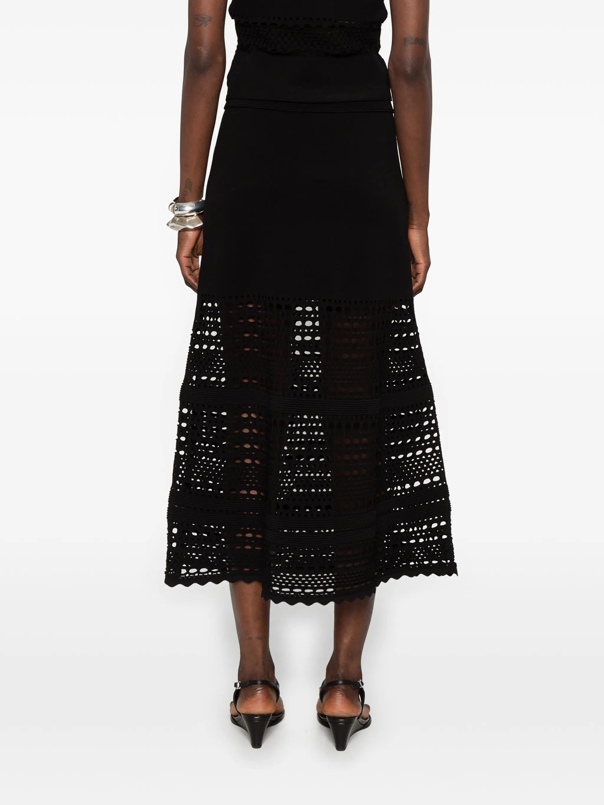 Simkhai open - stitch midi skirt