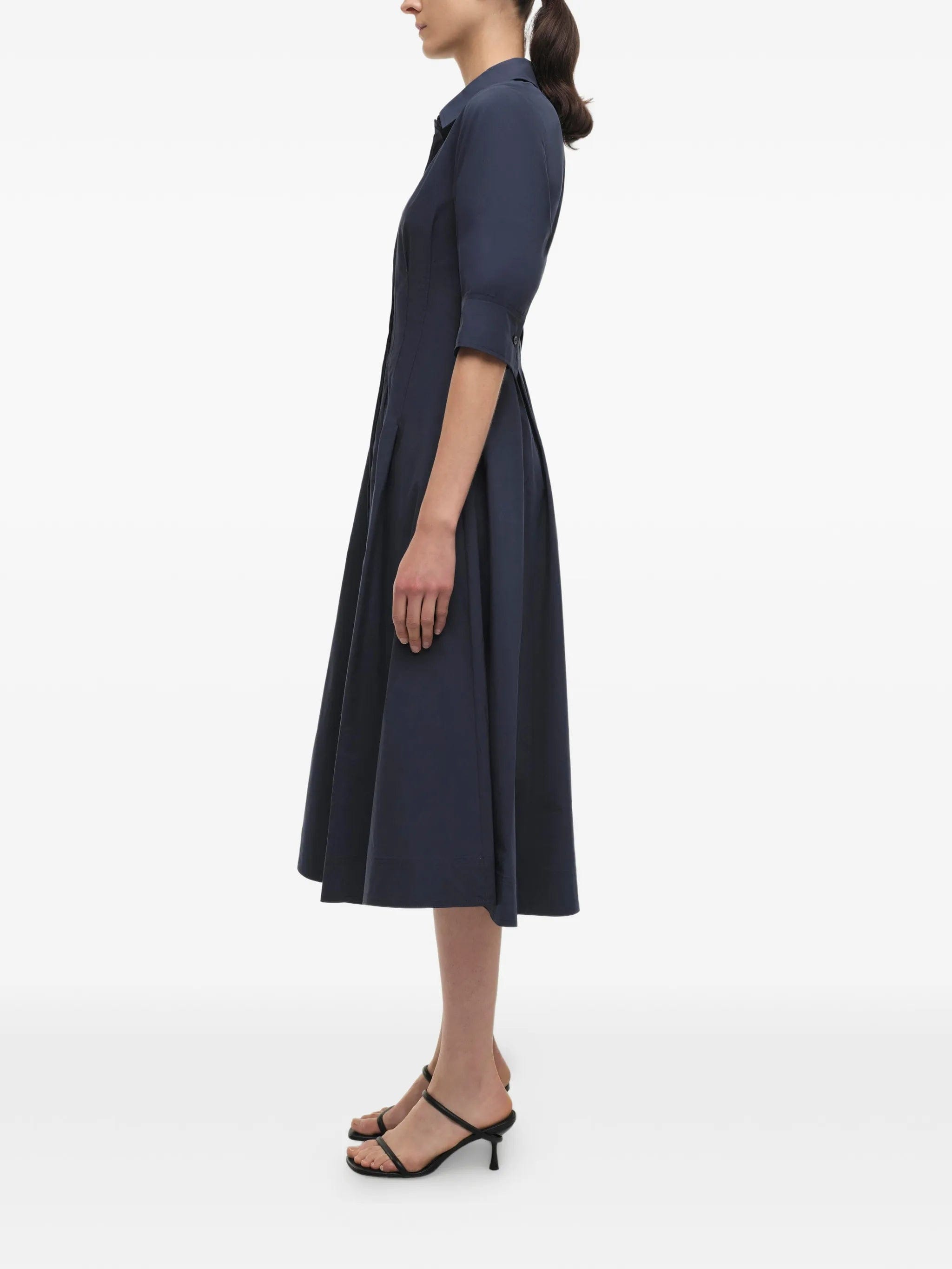 Simkhai Jazz pintucked cuffed midi dress