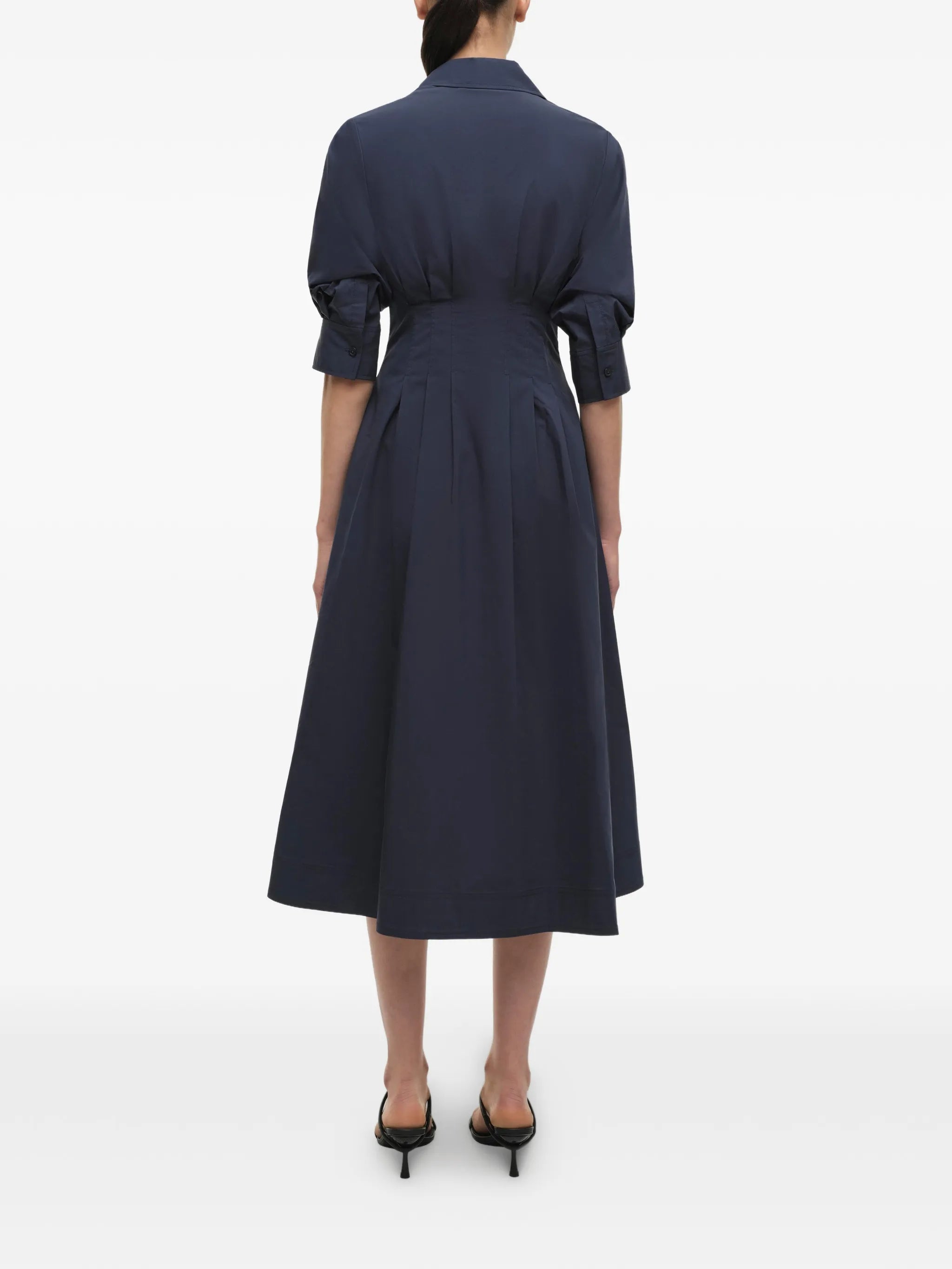Simkhai Jazz pintucked cuffed midi dress