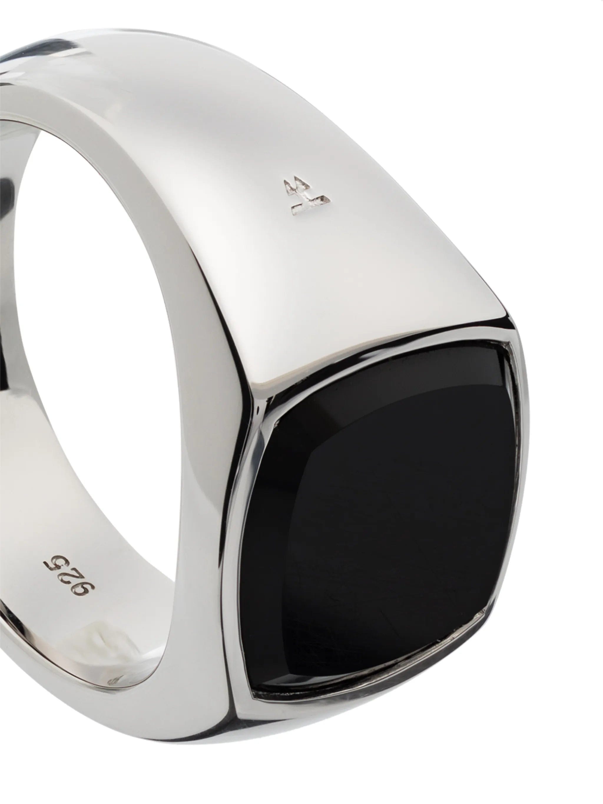 Tom Wood onyx square signet ring