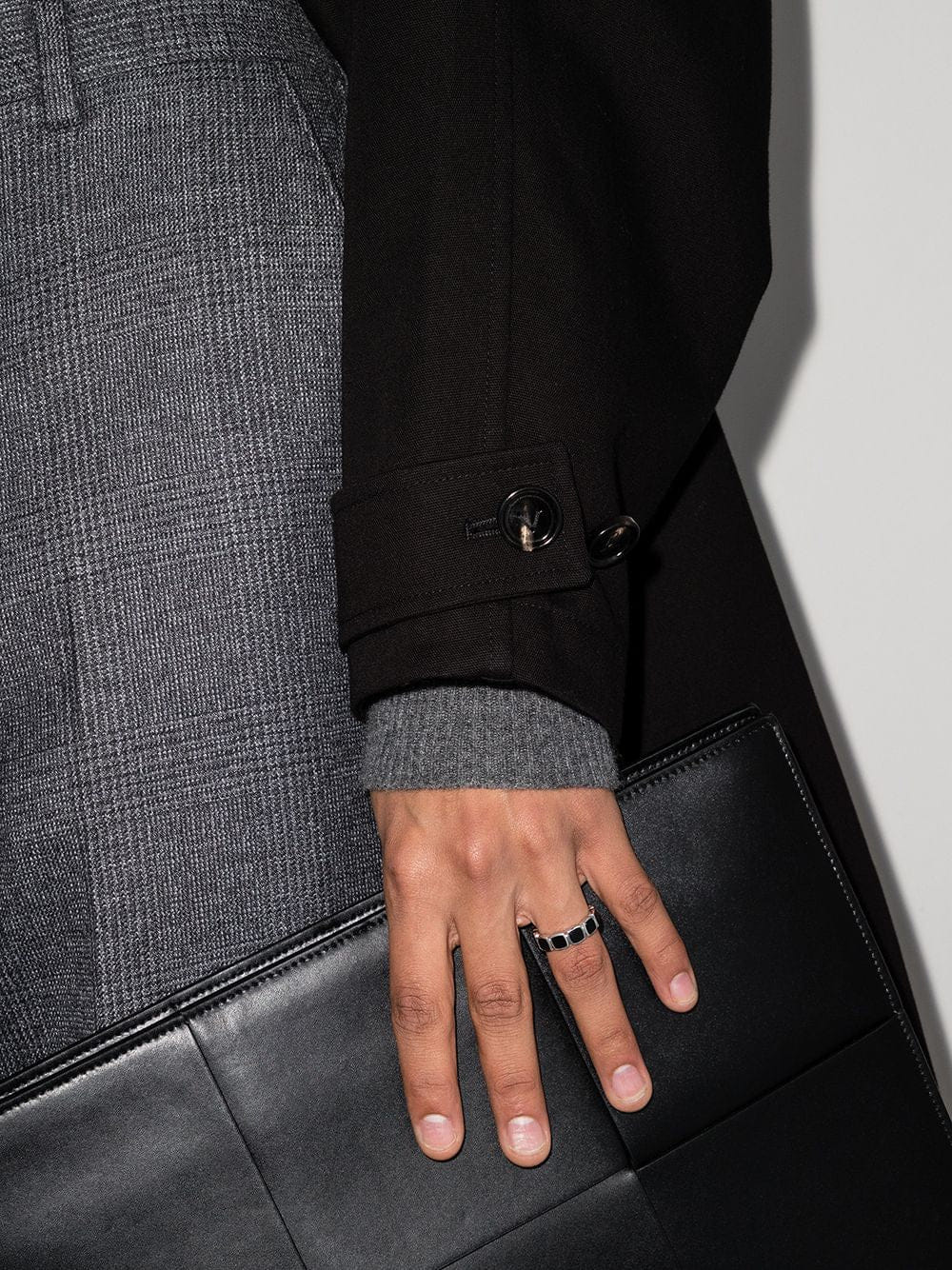Tom Wood onyx embellished band ring
