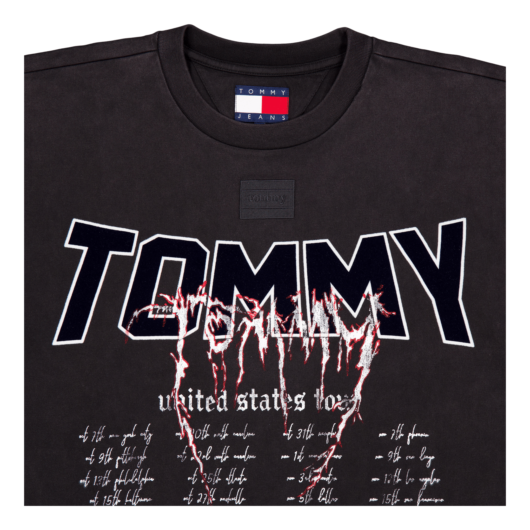 Tommy Jeans Tjcu Heavy Wash Ss Graphic T-Shirt Black
