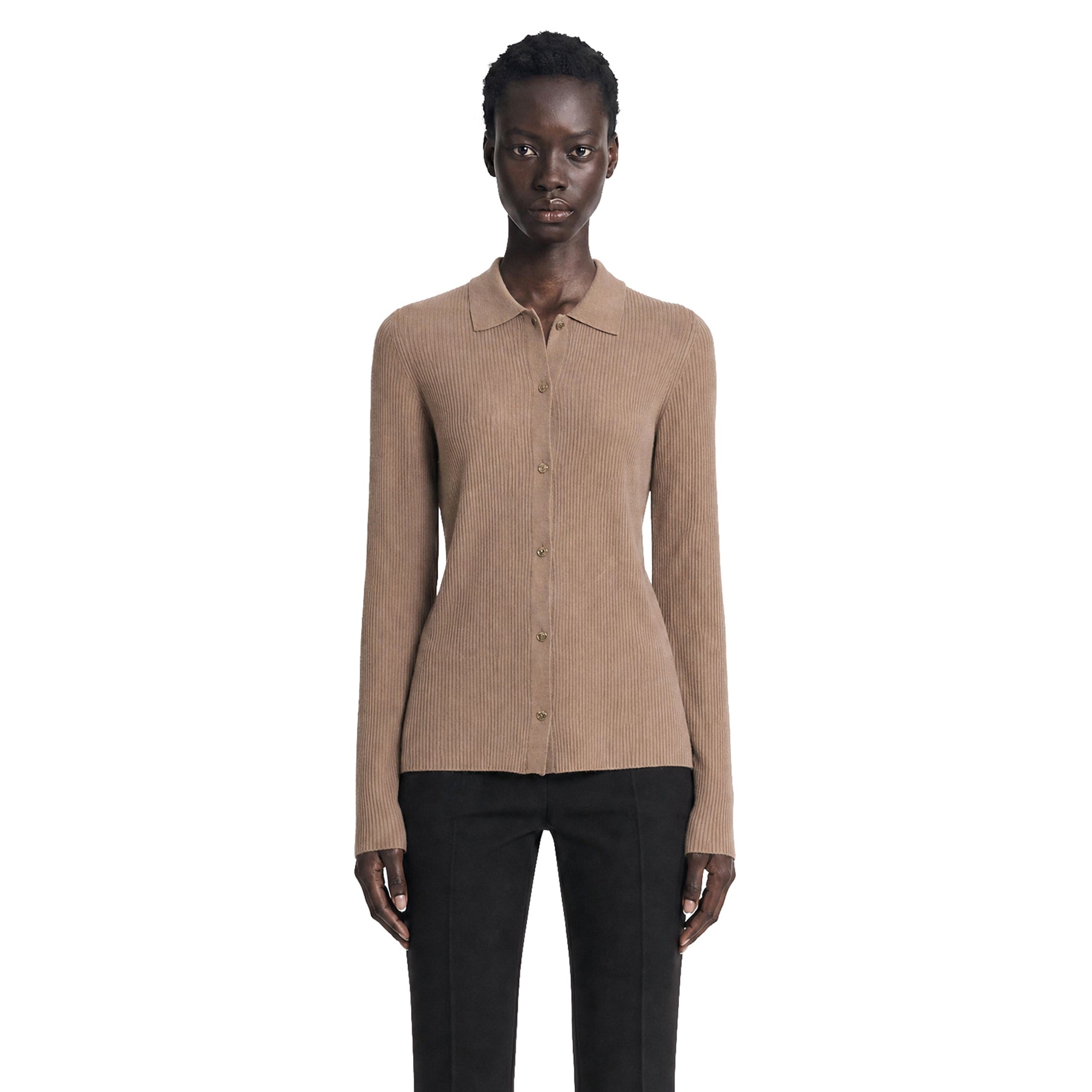 S MAX MARA Woollen Yarn Fitted Cardigan