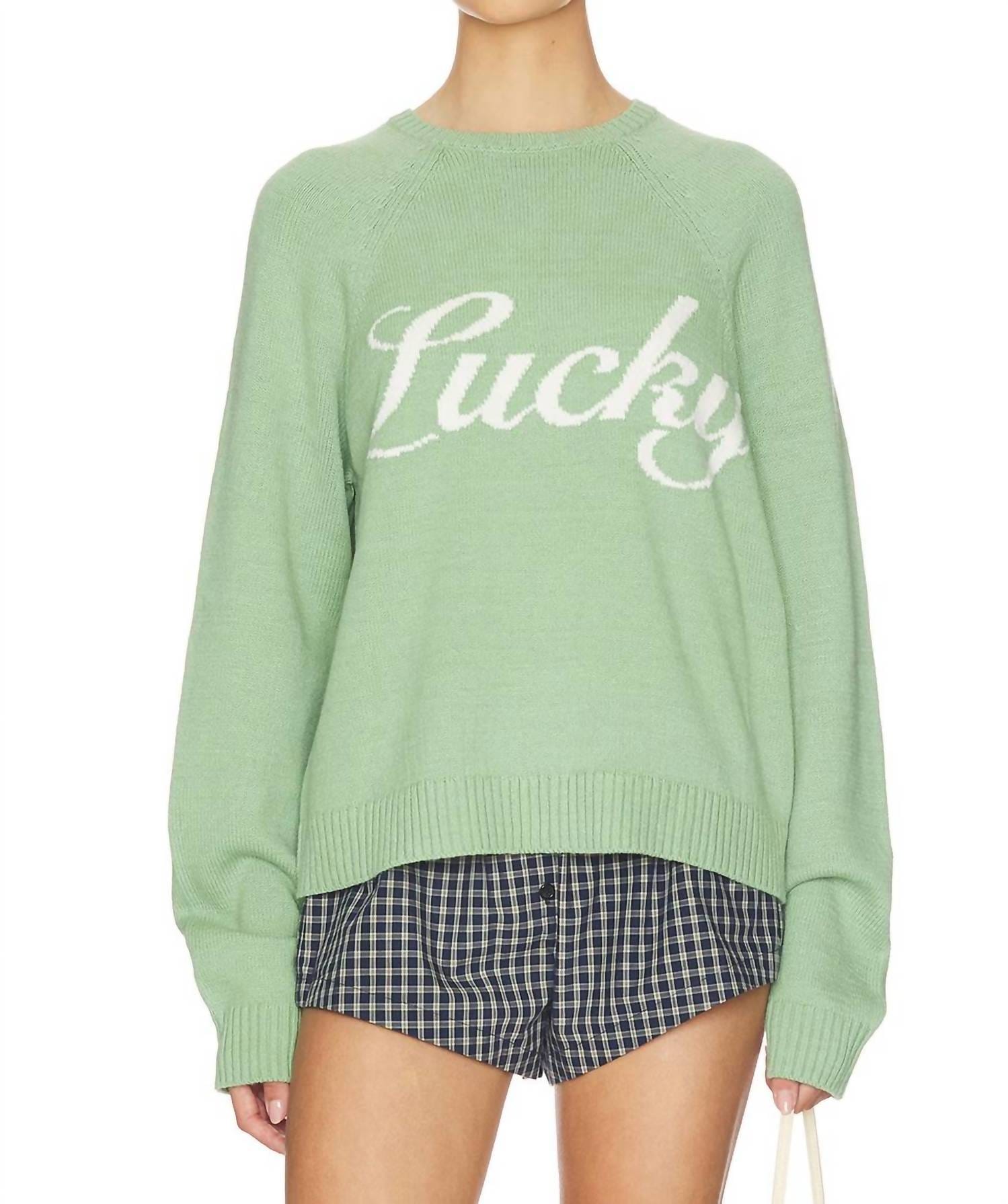 Off Duty Lucky Off Duty Sweater In Field Green