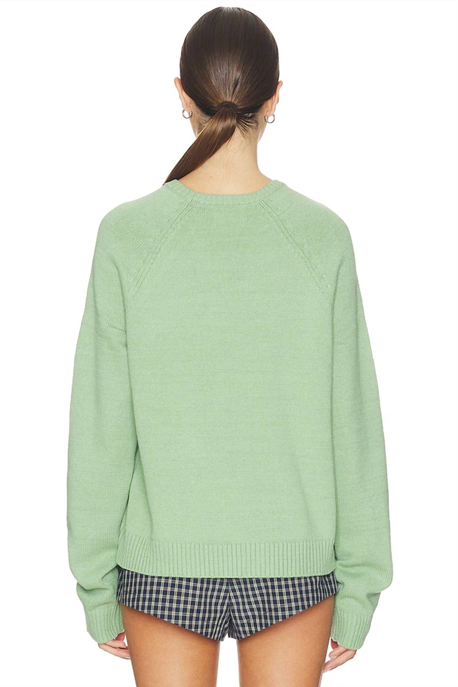 Off Duty Lucky Off Duty Sweater In Field Green