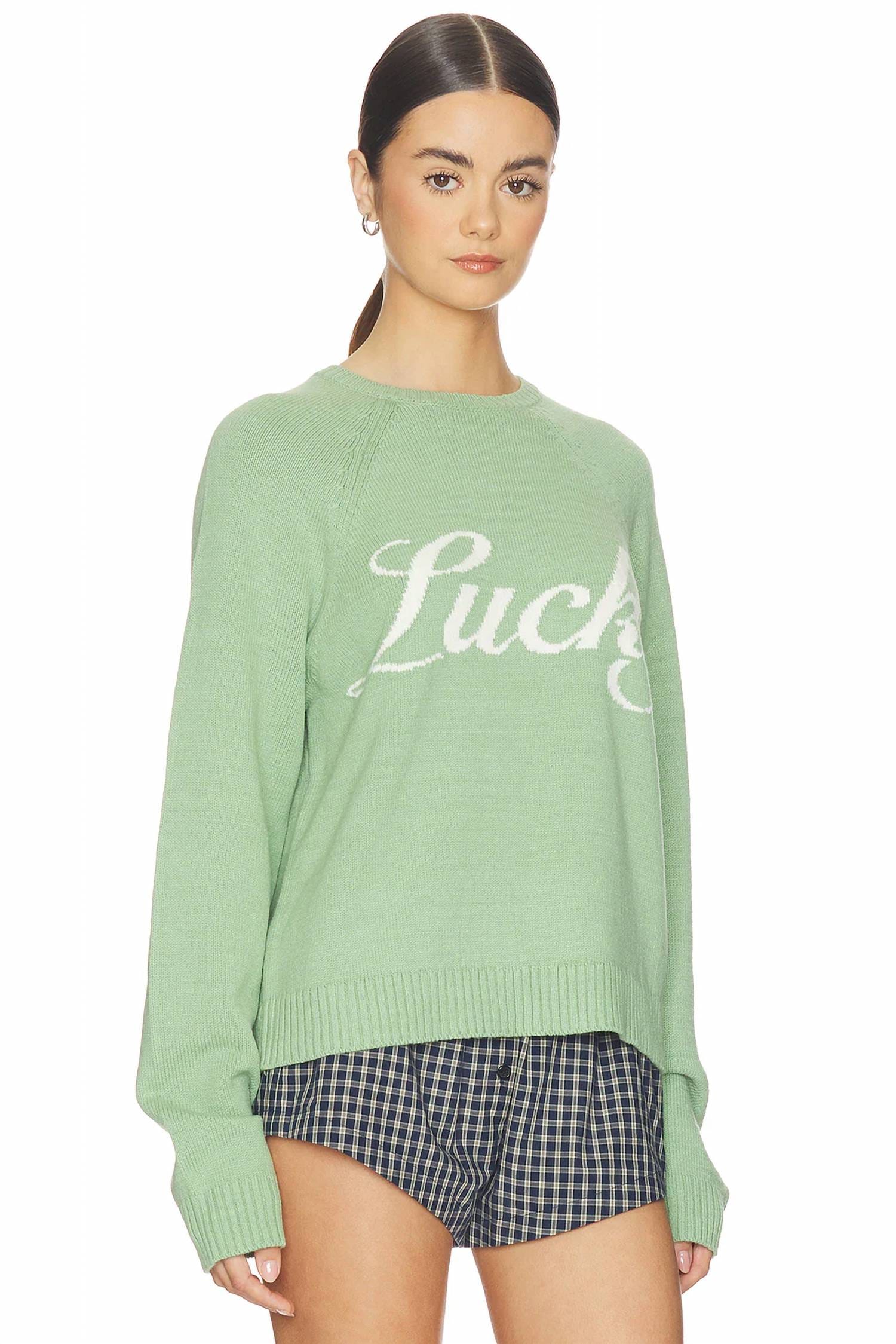 Off Duty Lucky Off Duty Sweater In Field Green