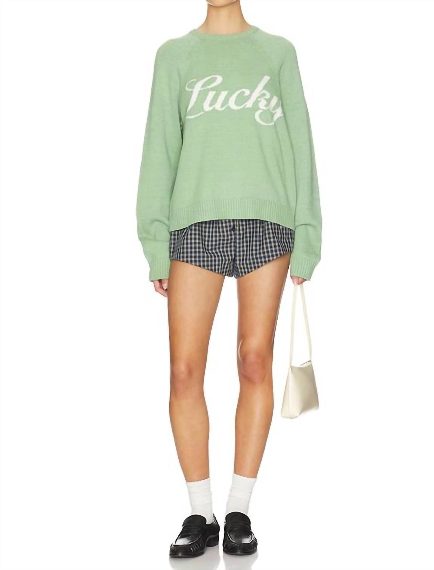 Off Duty Lucky Off Duty Sweater In Field Green