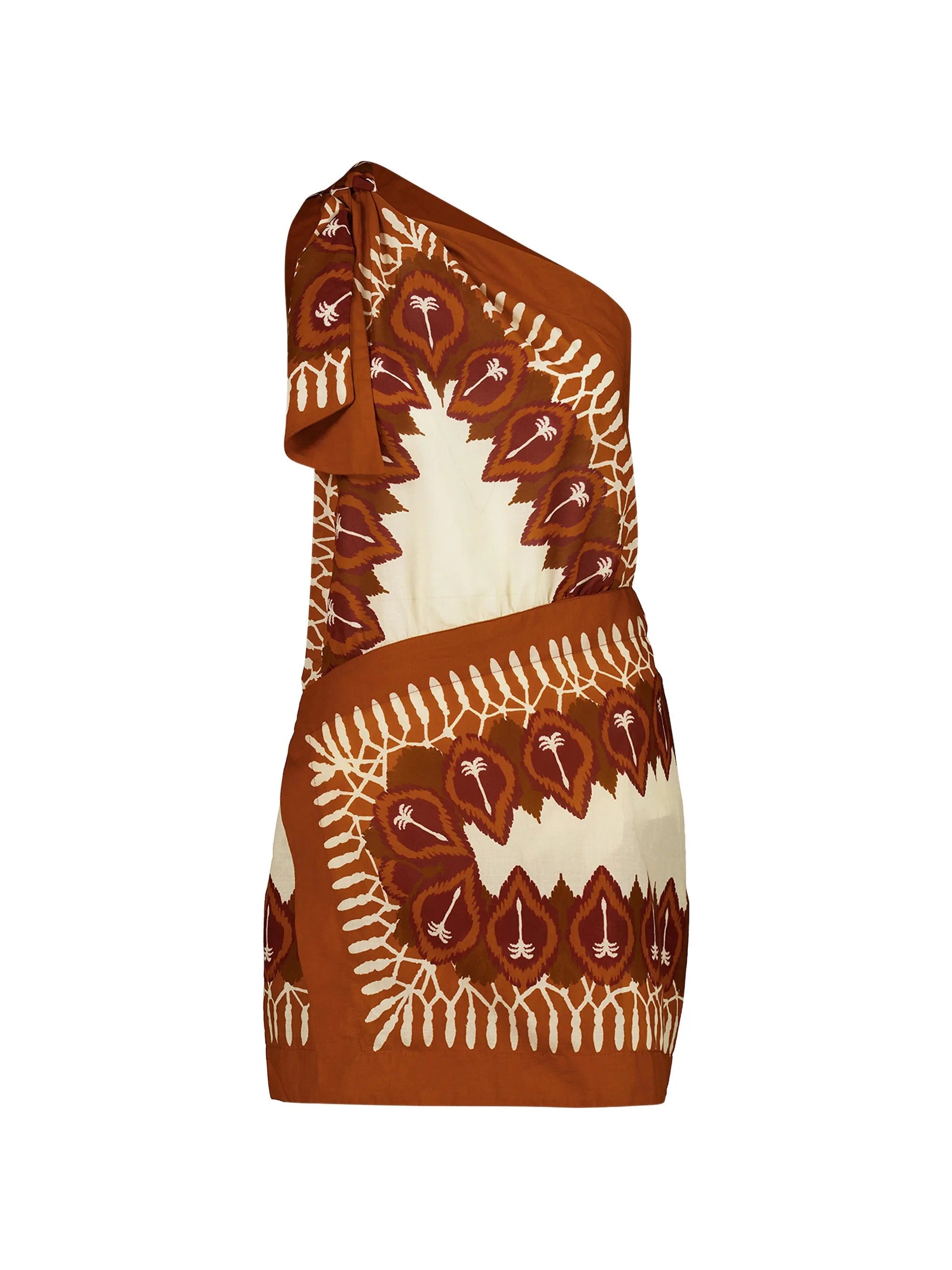 Johanna Ortiz one - shoulder printed mini dress