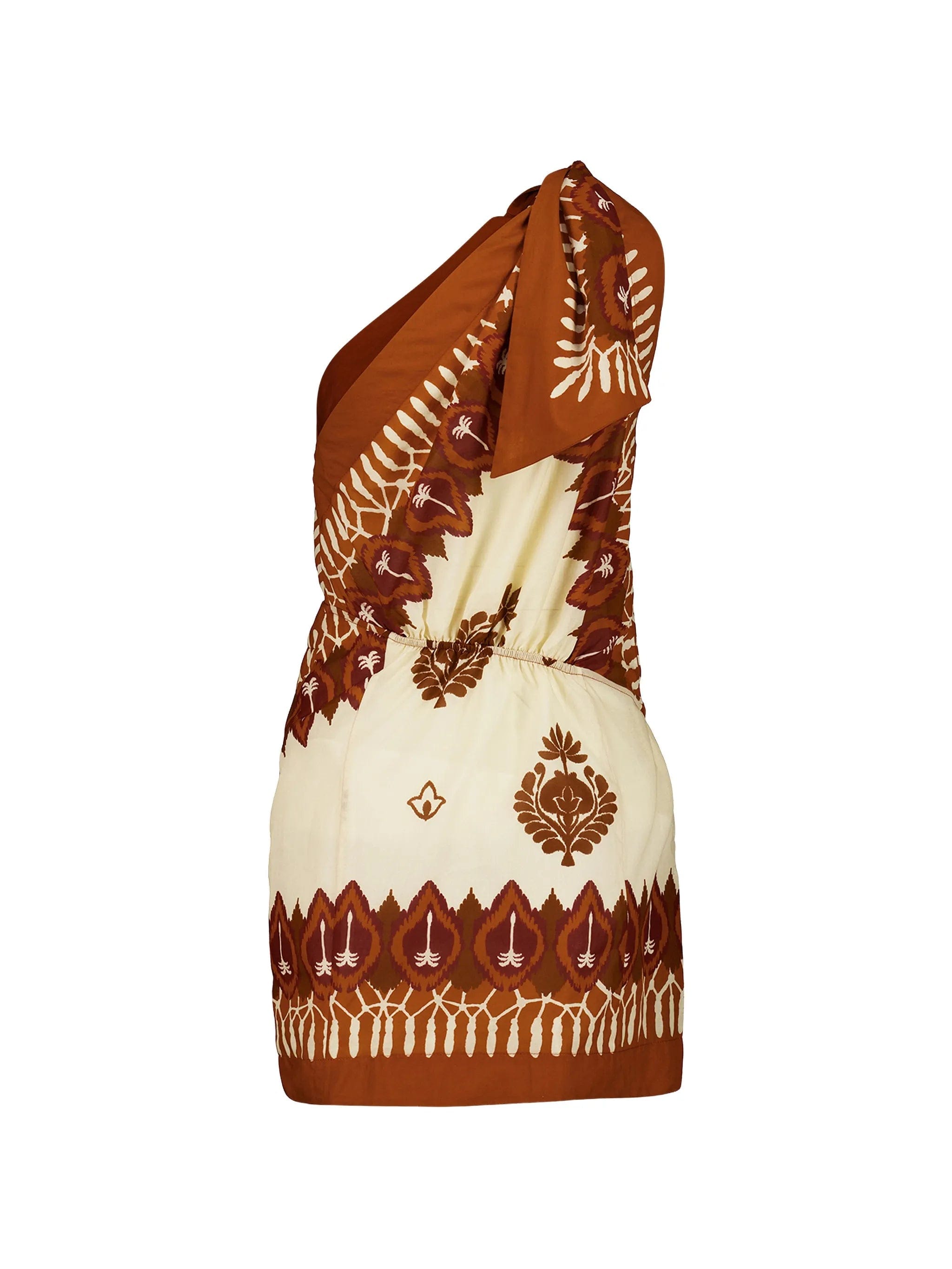 Johanna Ortiz one - shoulder printed mini dress