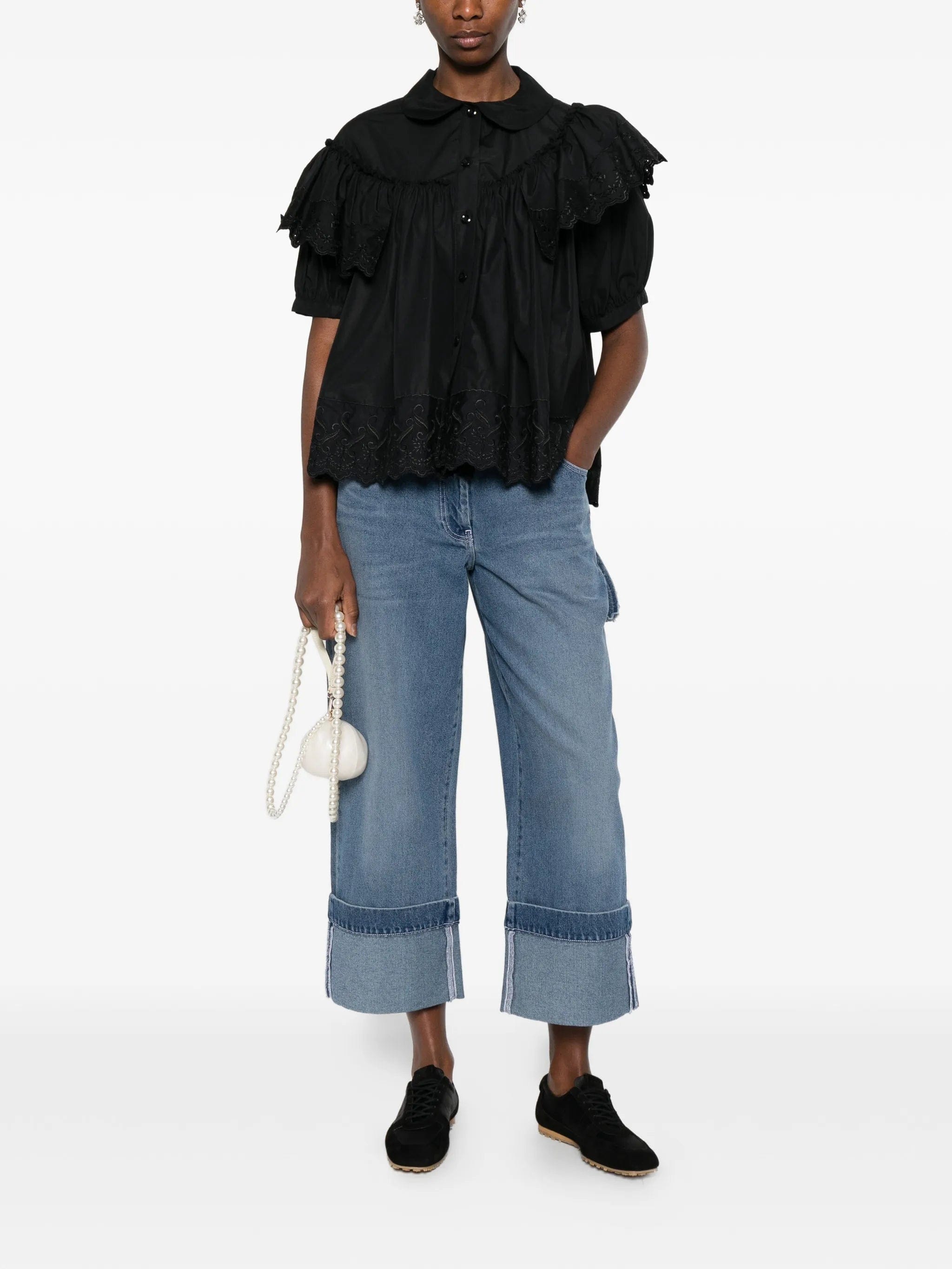 Simone Rocha strap - ebellished jeans