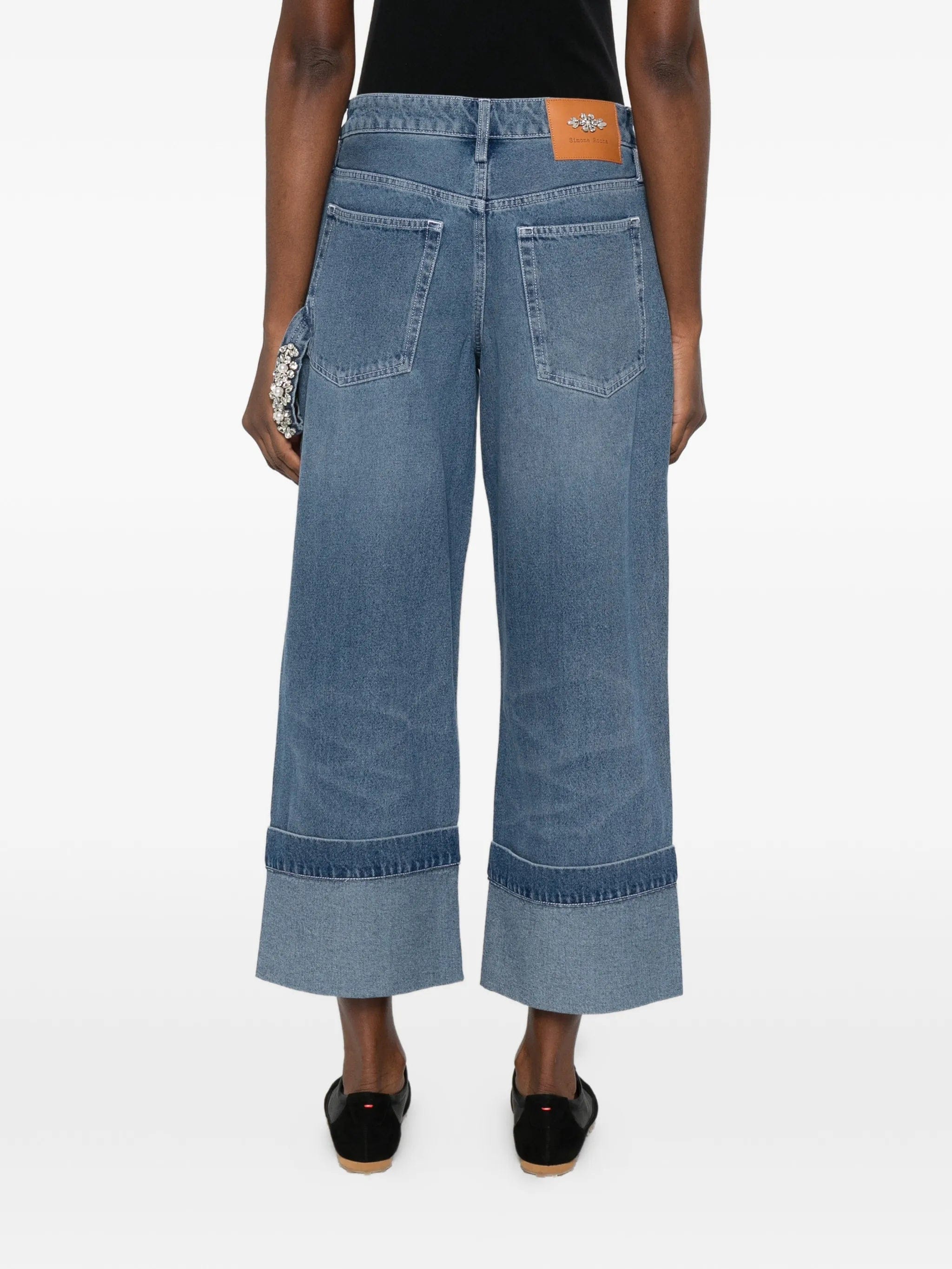 Simone Rocha strap - ebellished jeans