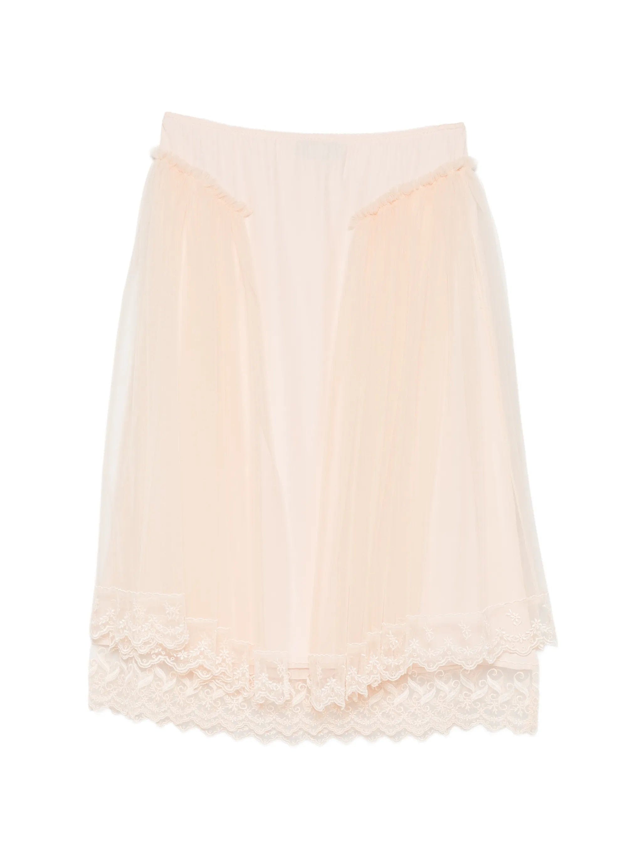 Simone Rocha lace - trim hip - detail midi skirt