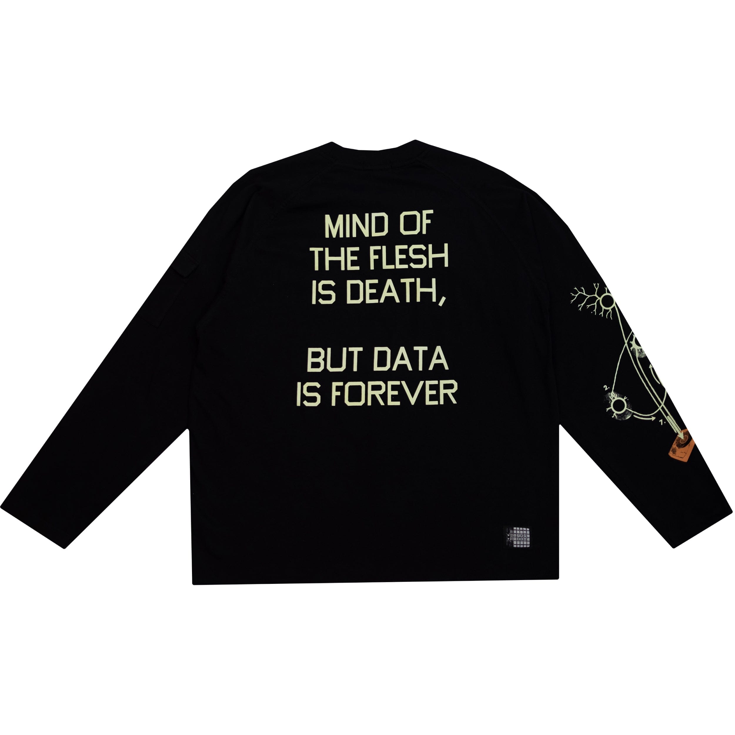 White Noise FM Diagram Long Sleeve - Black