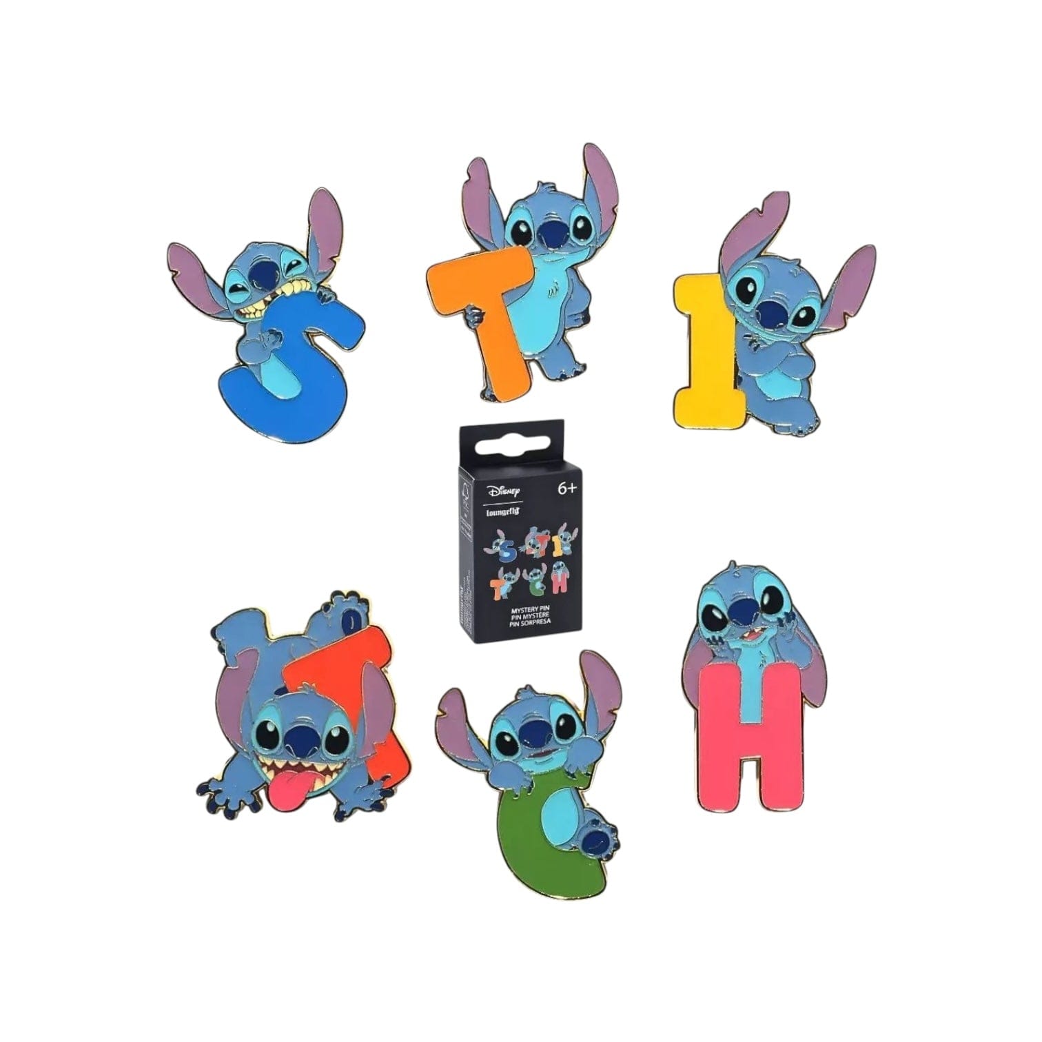 Loungefly Lilo and Stitch Letters Disney Loungefly Blind Box Mystery Pin