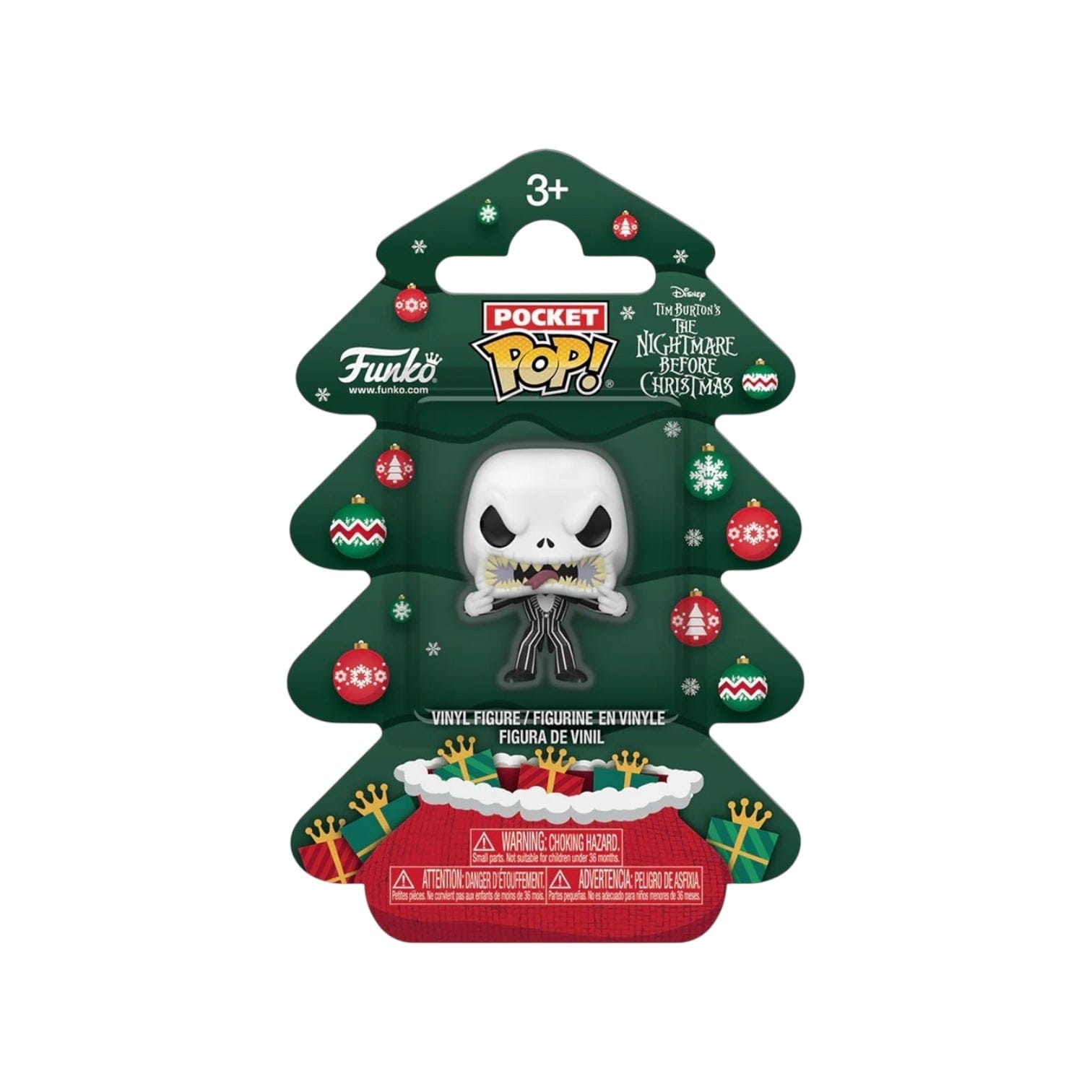holiday Jack Skellington Funko Pocket Pop - The Nightmare Before Christmas Holiday Tree