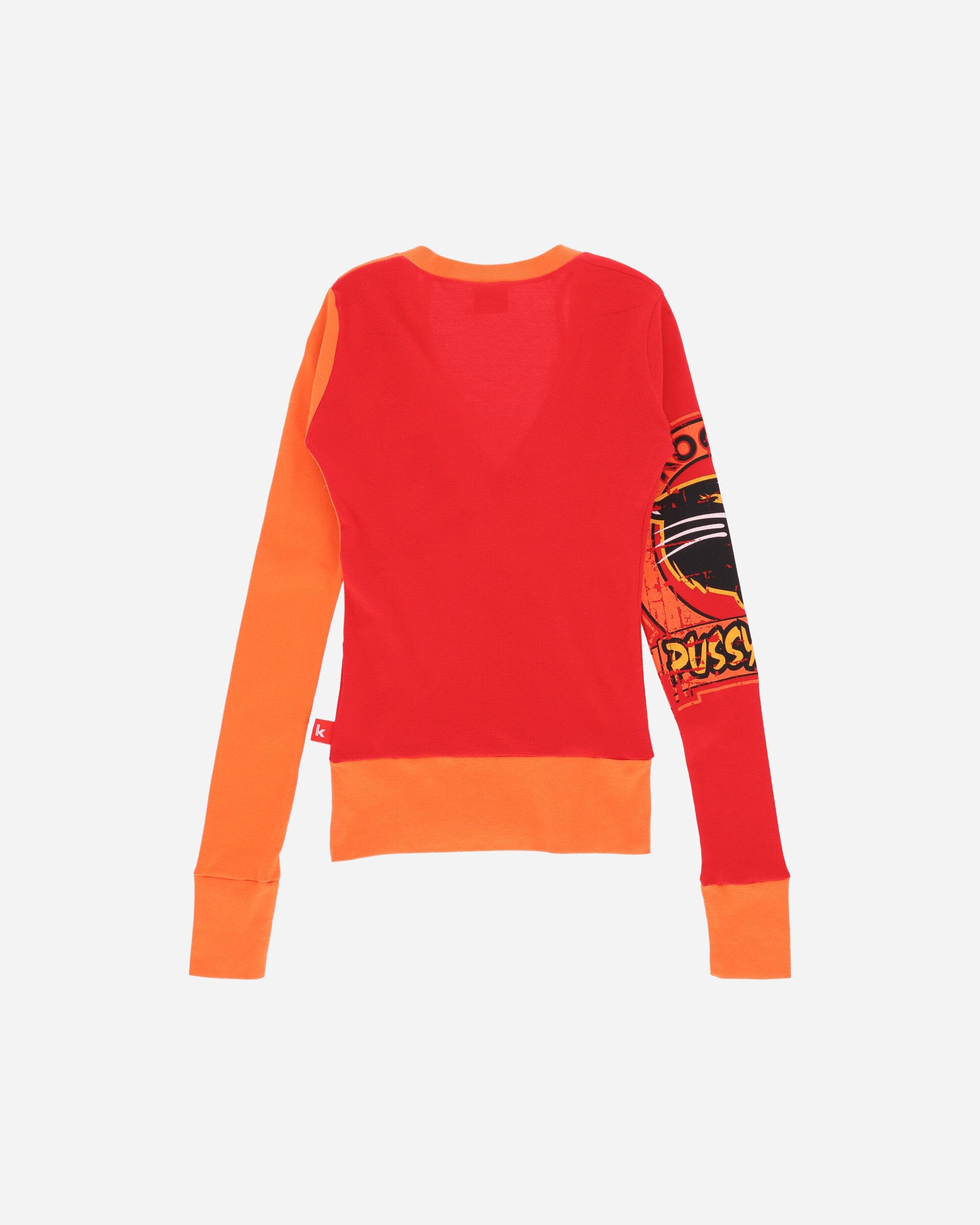 Pezze Vintage Women's V - Neck Longsleeve Top Red