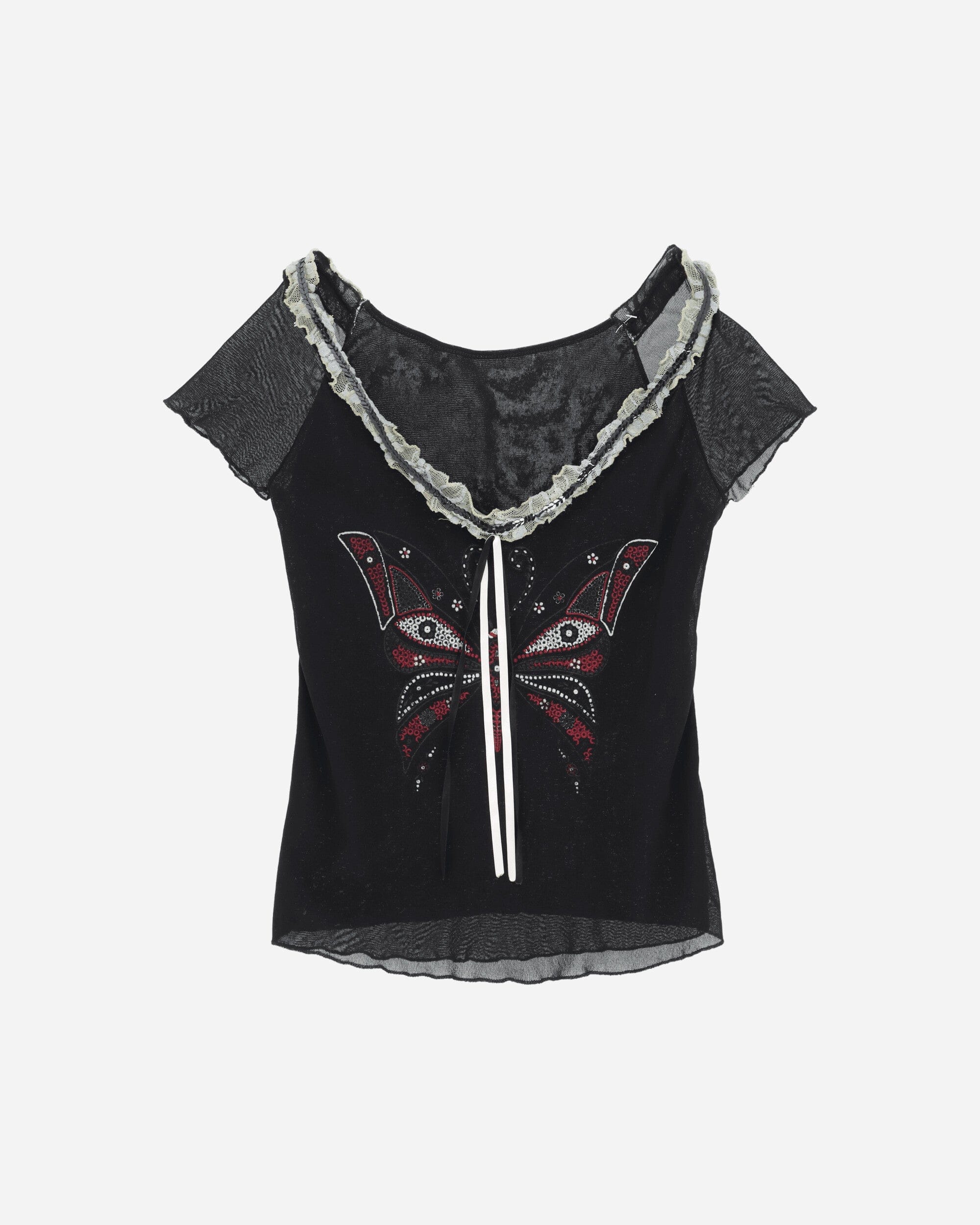 Pezze Vintage Women's Butterfly Top Black
