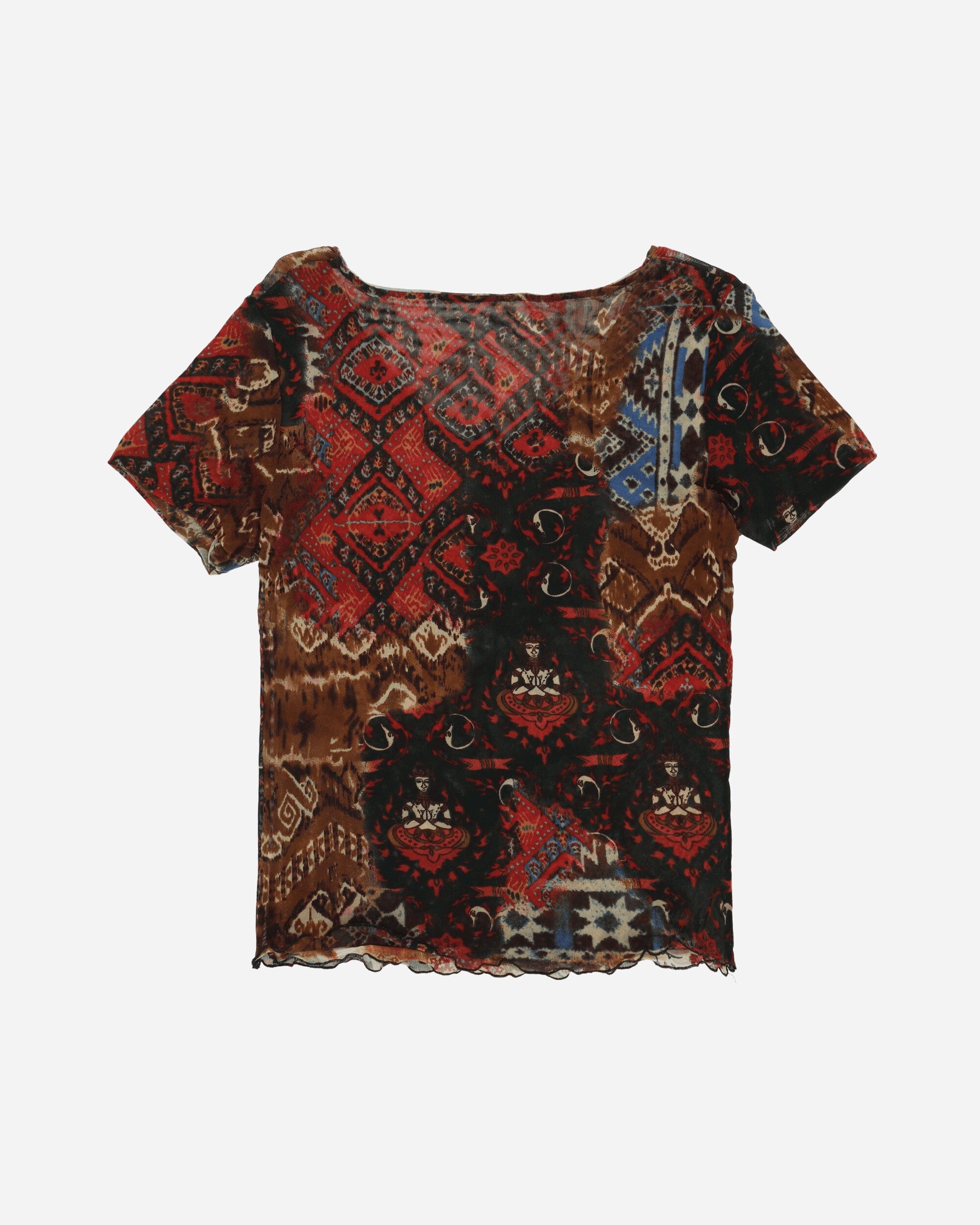 Pezze Vintage Women's Reversible Mesh Top Red