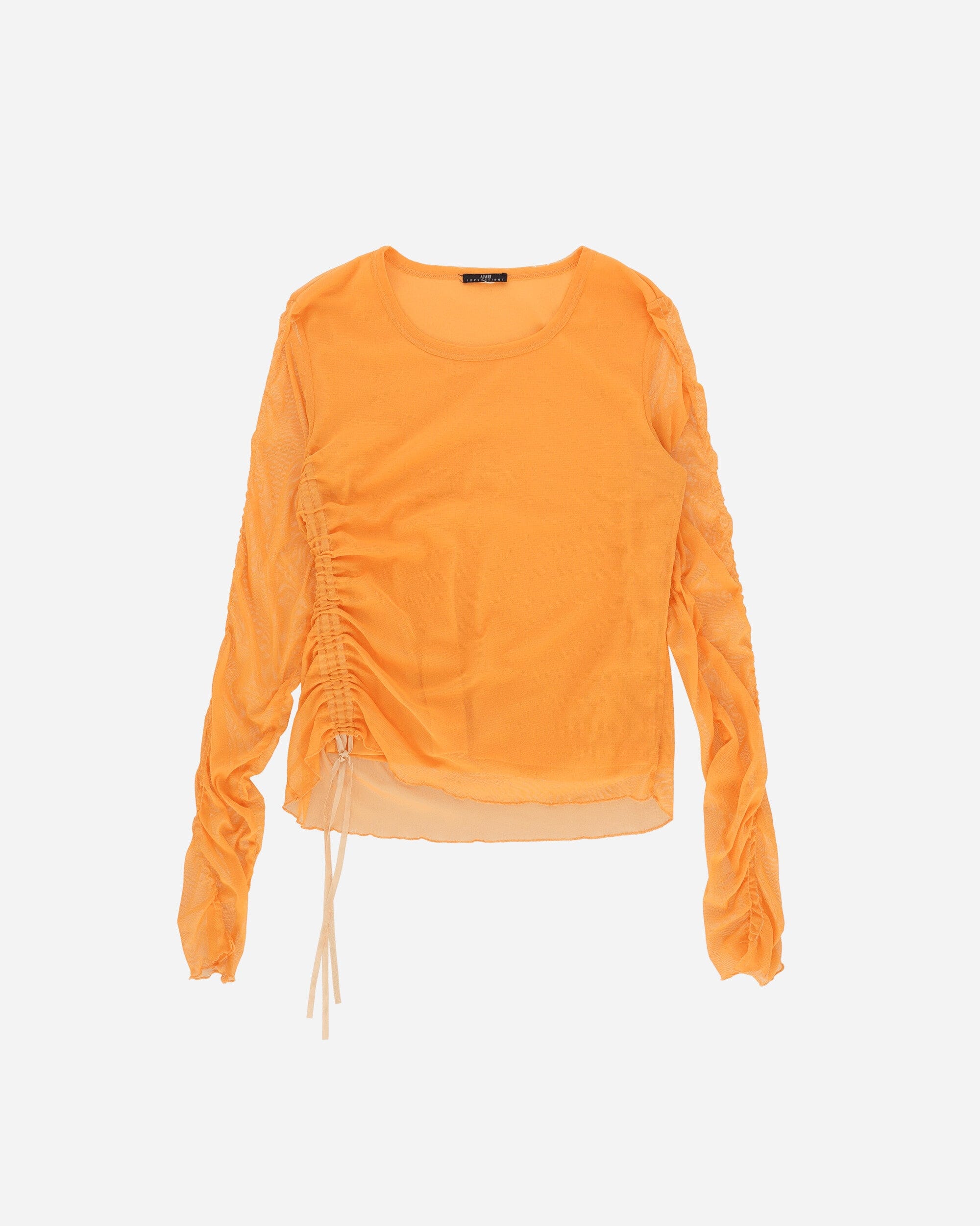 Pezze Vintage Women's Mesh Longsleeve Top Orange