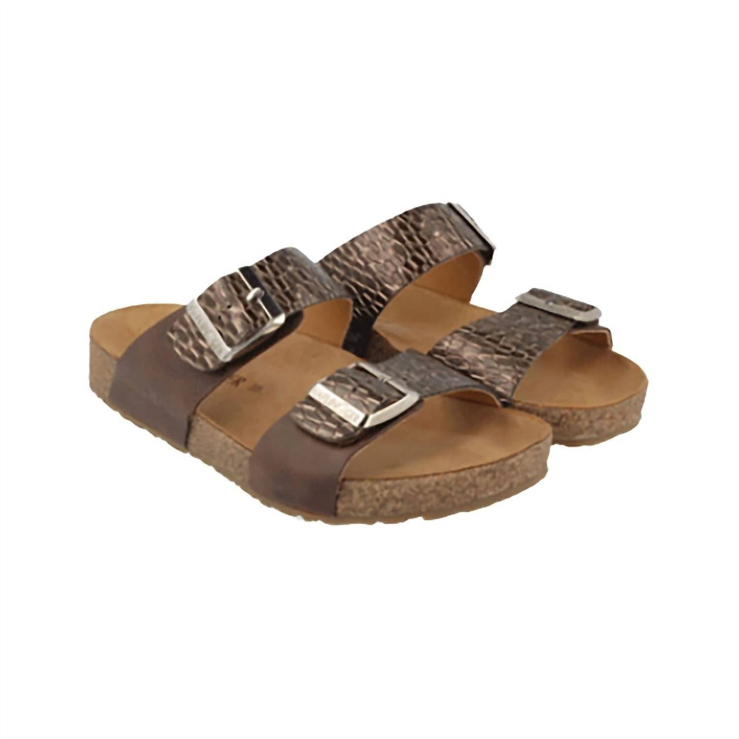 Andrea Women's Andrea Casual Sandals In Brown Metallic