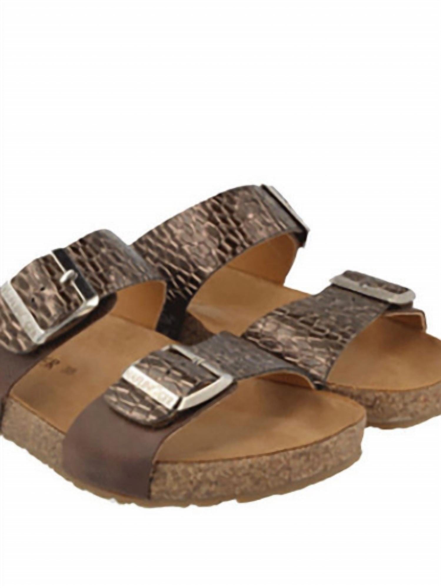 Andrea Women's Andrea Casual Sandals In Brown Metallic