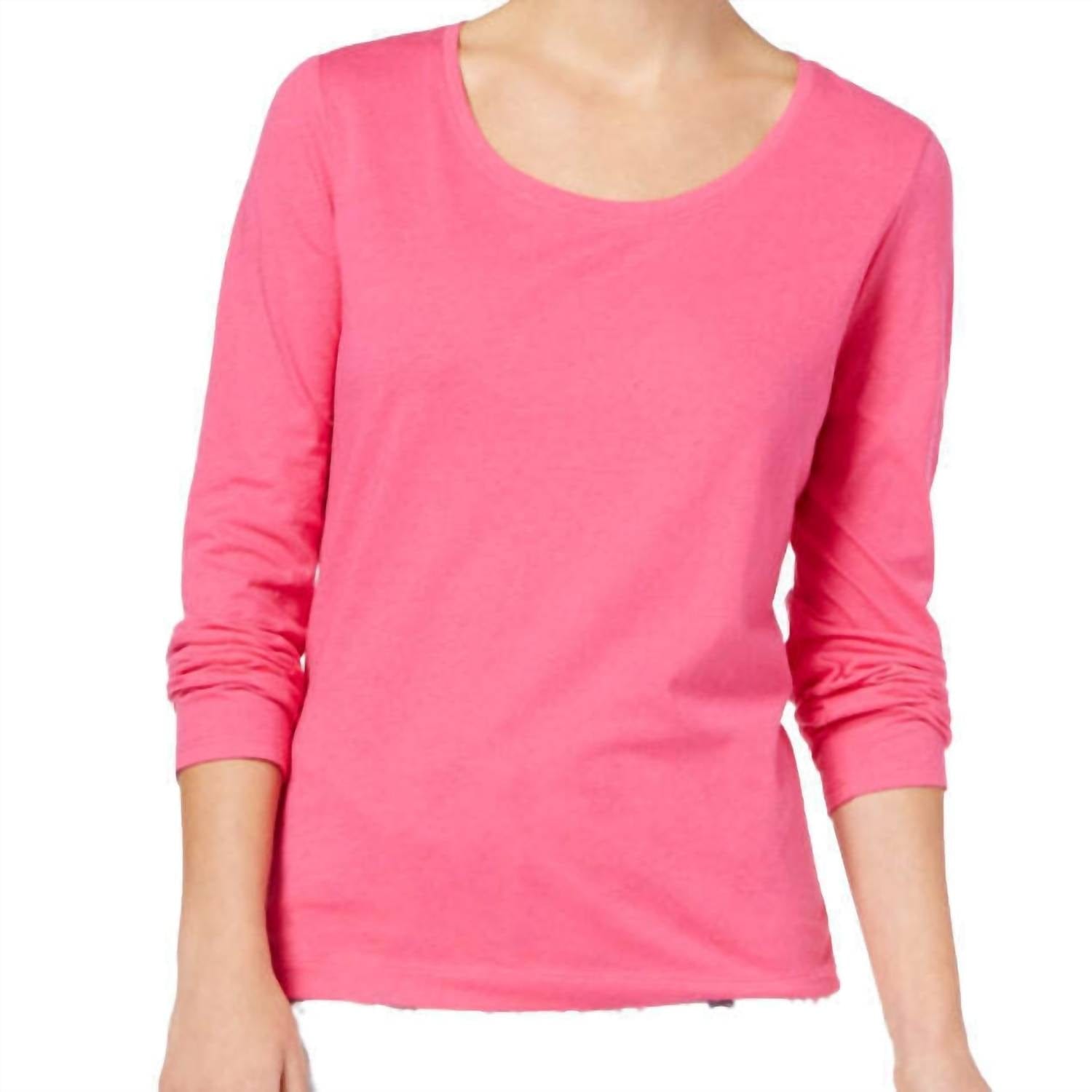 !SOLID Women's Solid Fleece Pajama Top In Pink