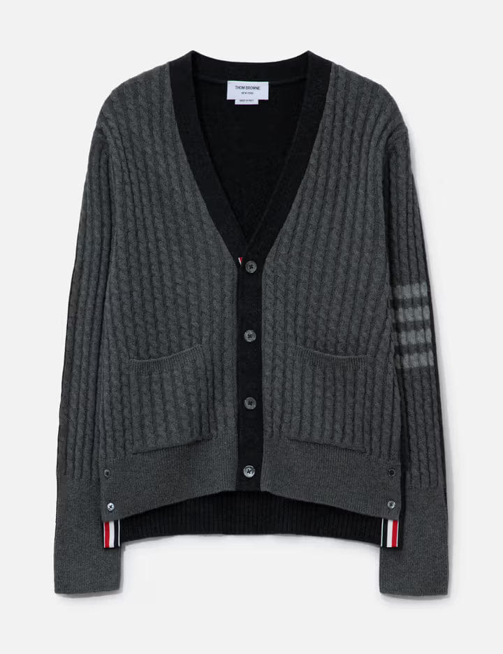 Thom Browne Cashmere Baby Cable Stitch Cardigan