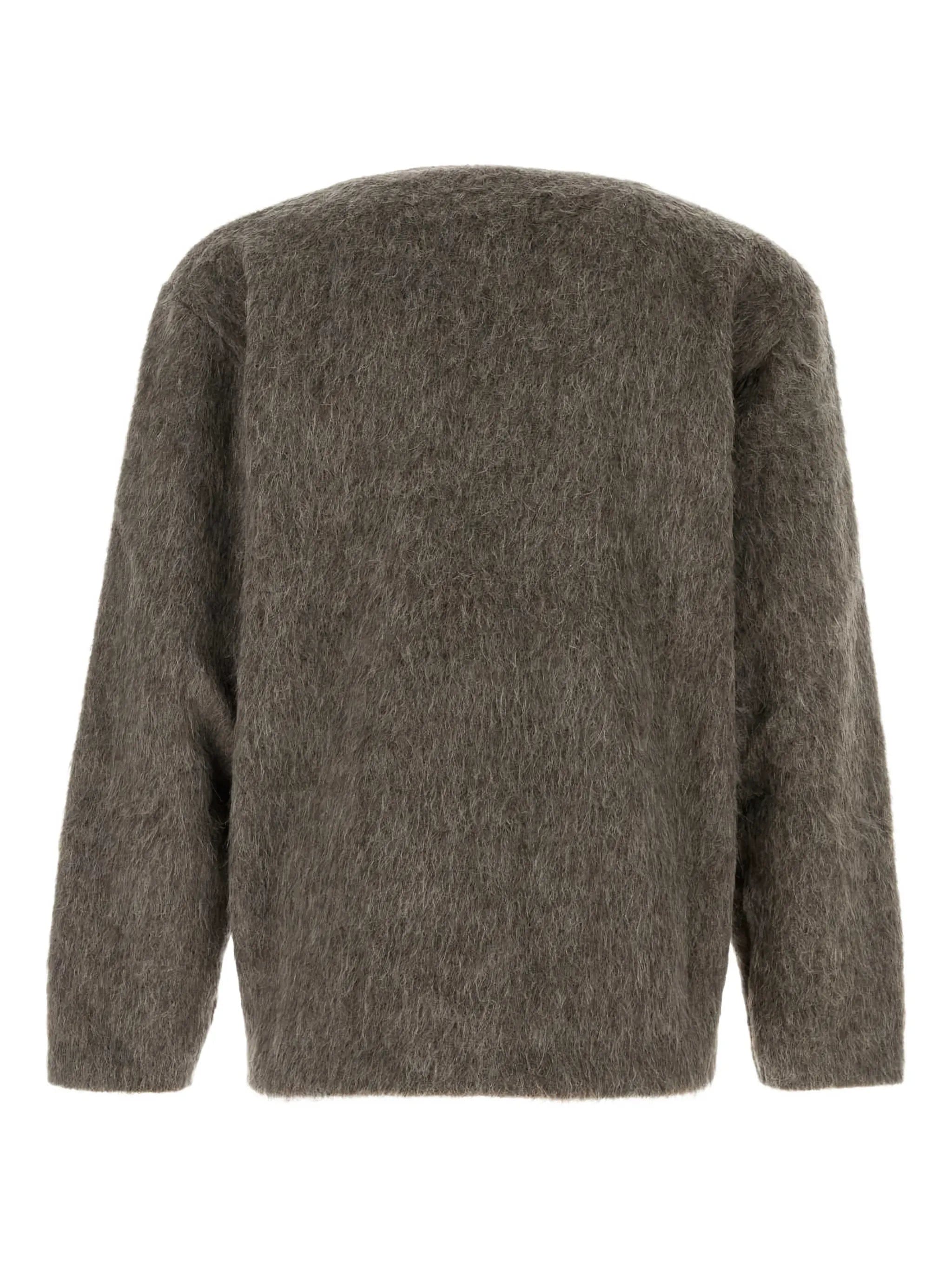 OUR Legacy mud hairy texture cardigan