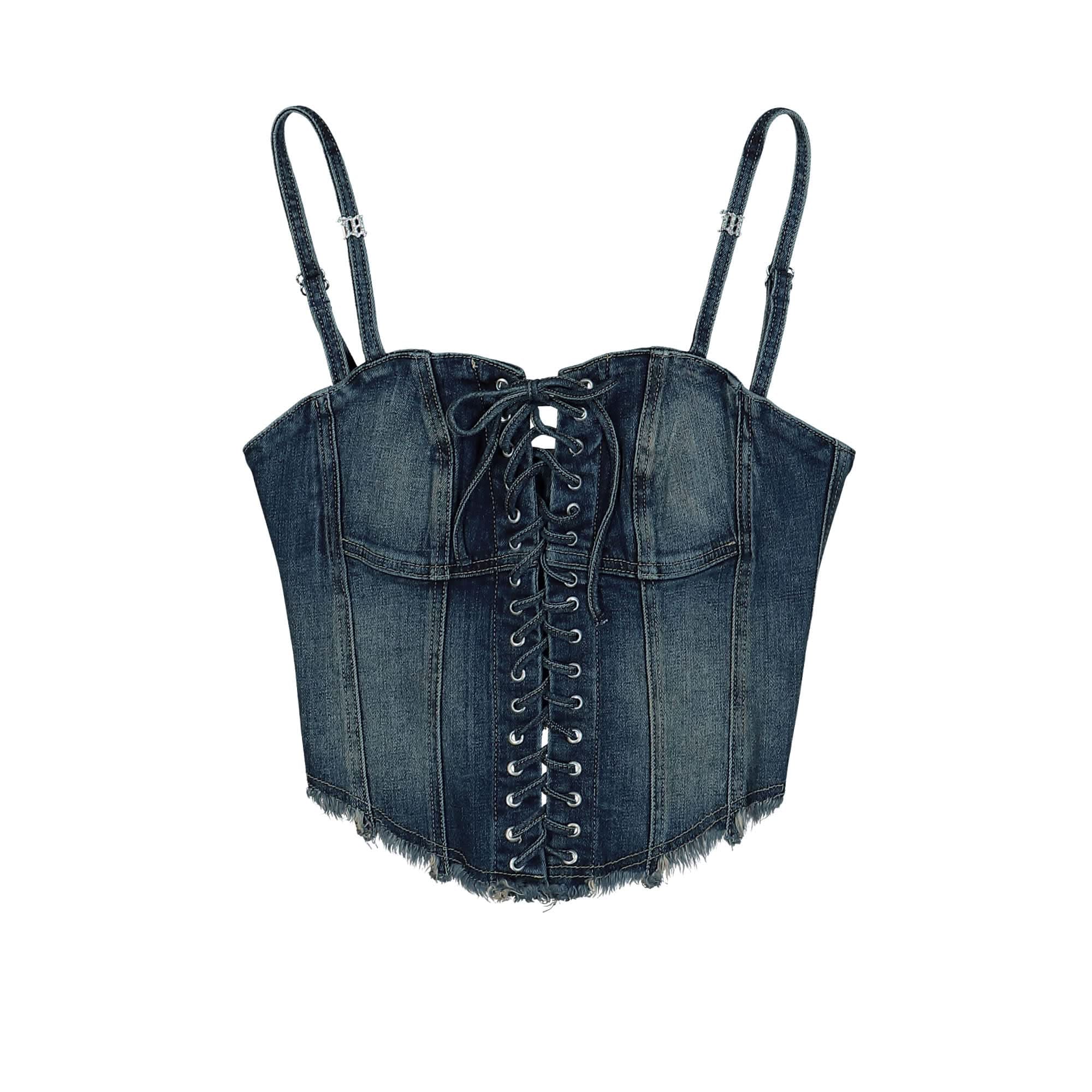 Misbhv Lara Laced Denim Corset