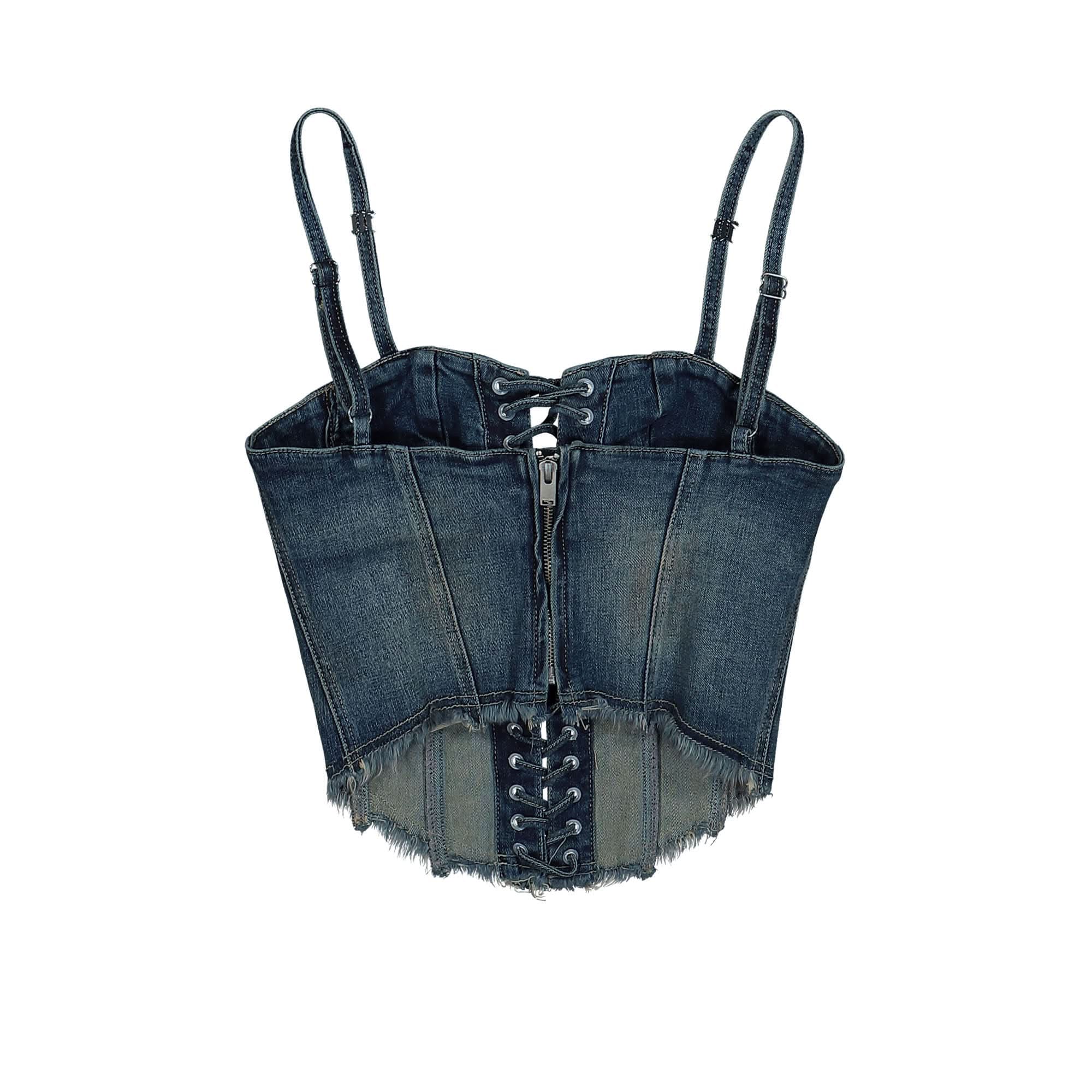 Misbhv Lara Laced Denim Corset